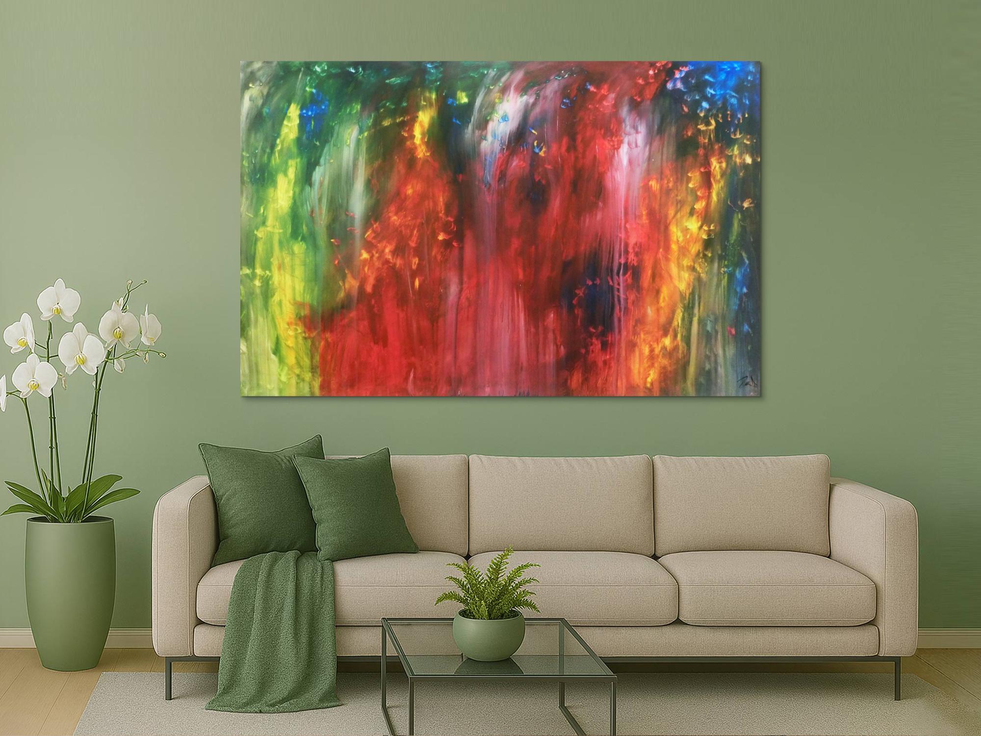 Abstraktes Actylbild bunt modern Loft XXL