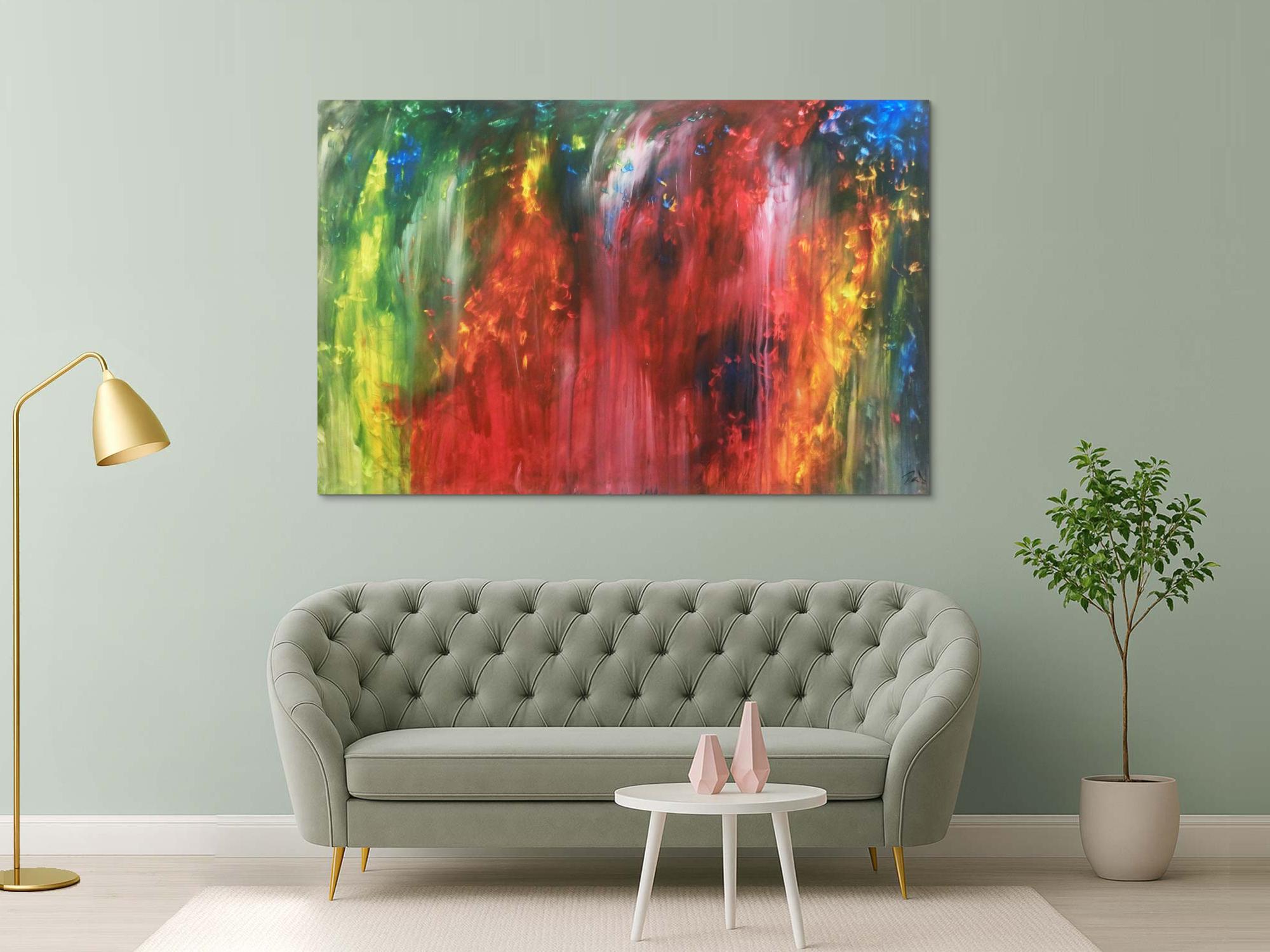 Abstraktes Actylbild bunt modern Loft XXL