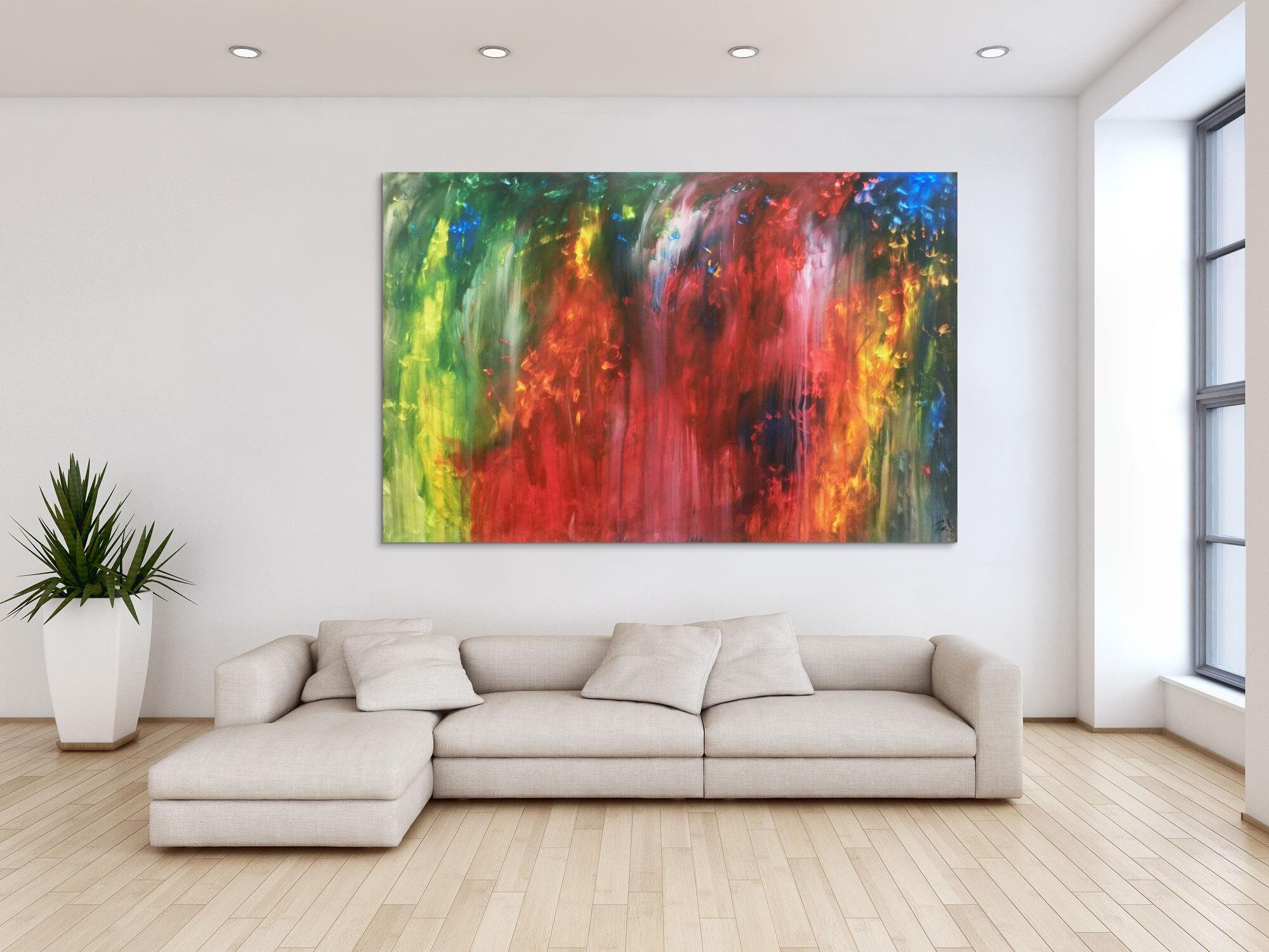 Abstraktes Actylbild bunt modern Loft XXL