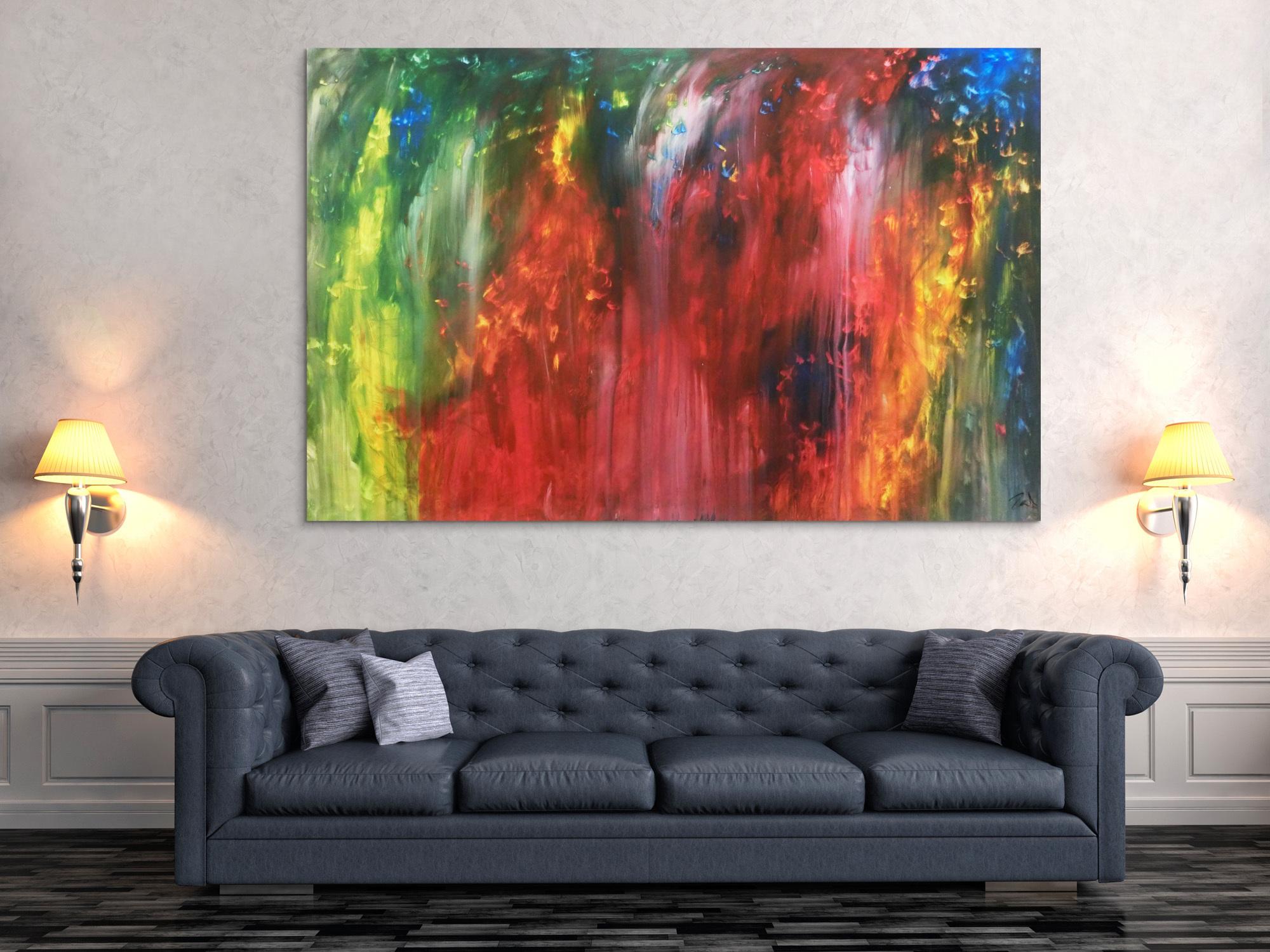 Abstraktes Actylbild bunt modern Loft XXL