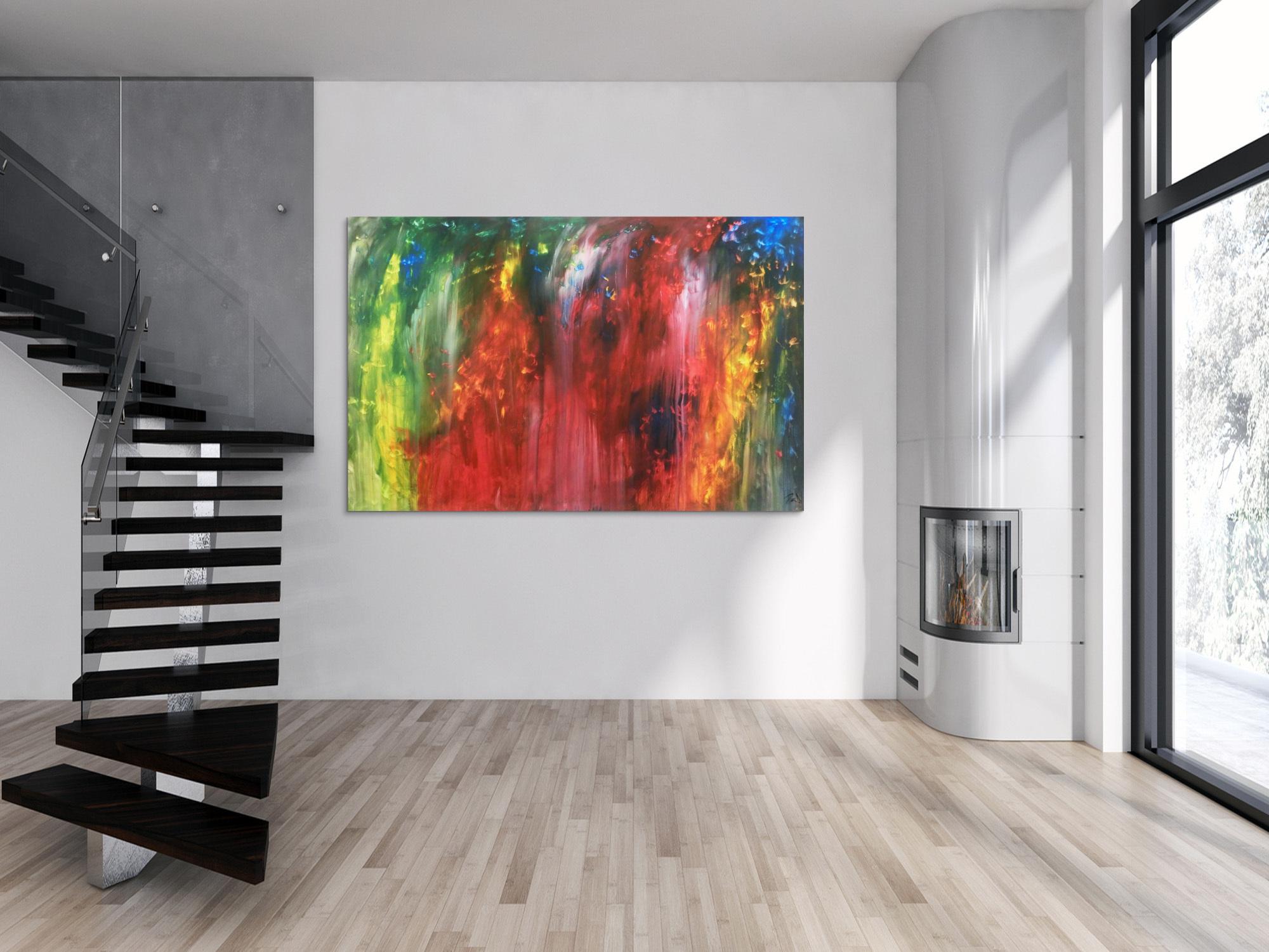 Abstraktes Actylbild bunt modern Loft XXL