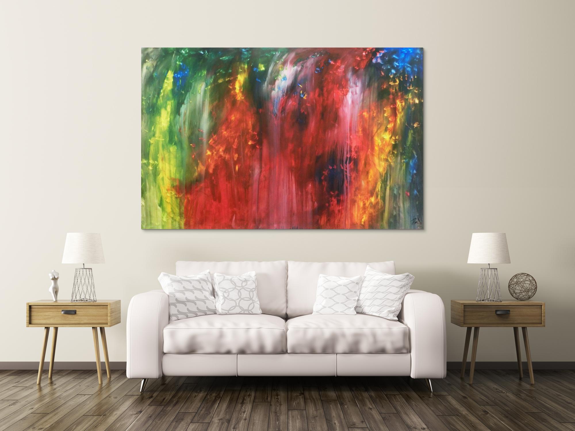 Abstraktes Actylbild bunt modern Loft XXL