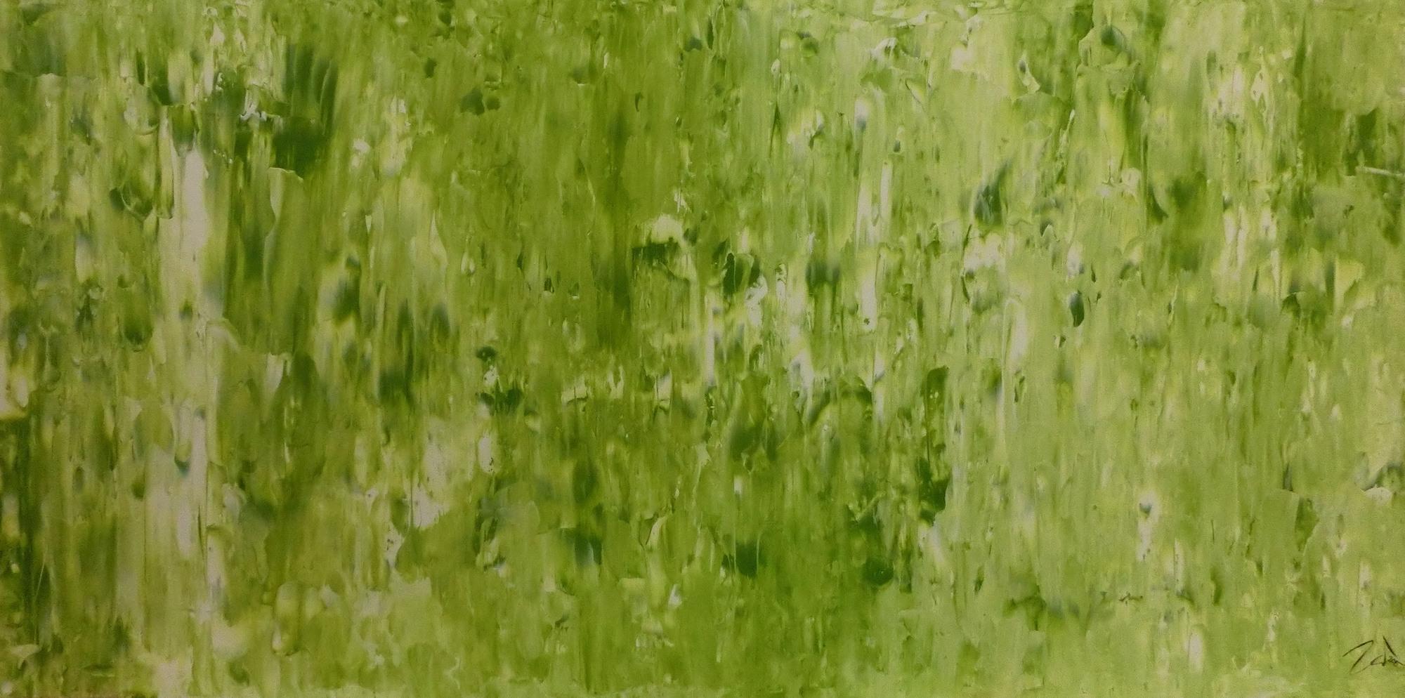 Abstraktes Acrylbild Gemälde grün modern