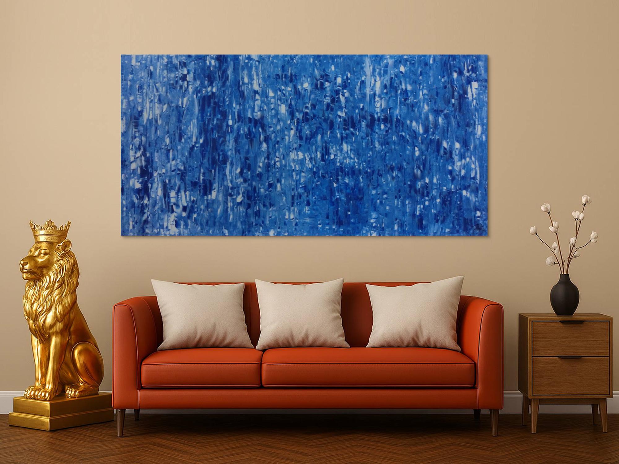 Abstraktes Acrylbild brau modern schlicht