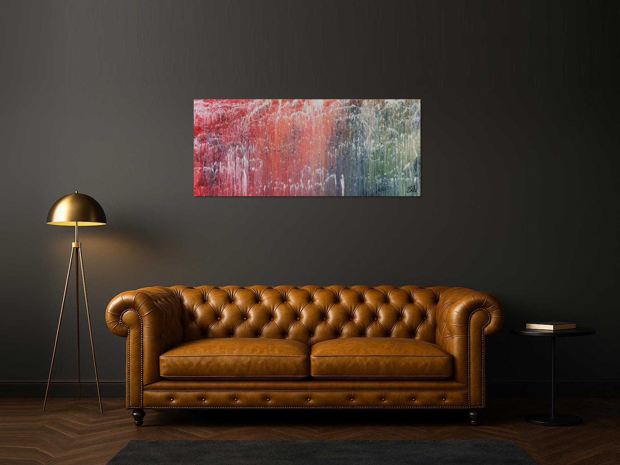 Modernes Acrylbild abstrakt bunt viele Farben