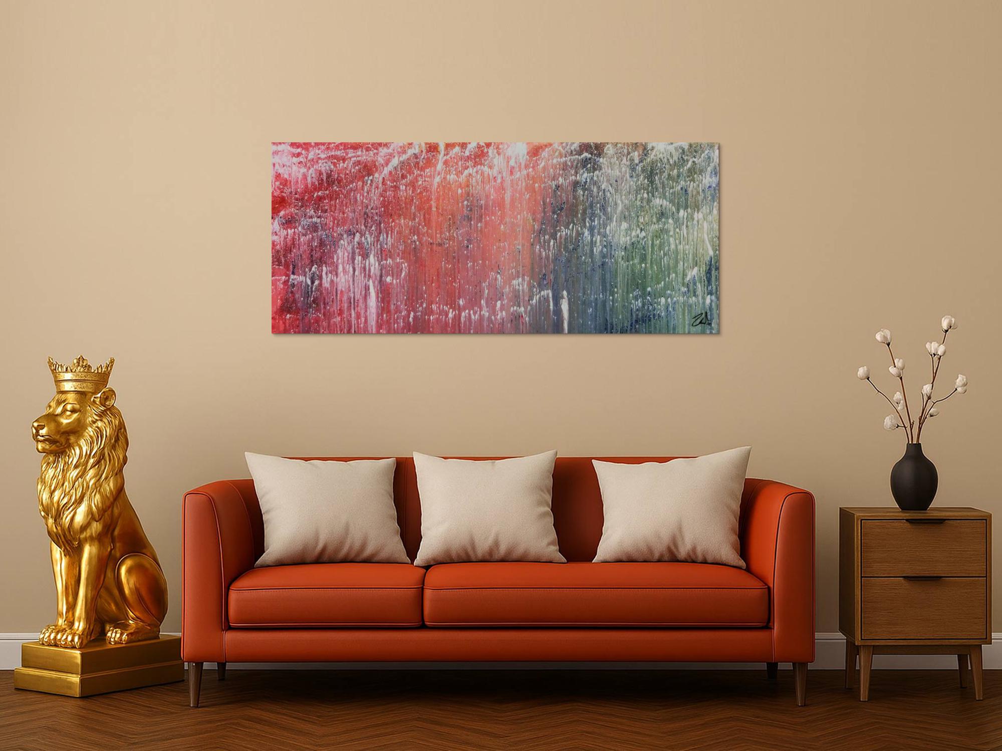 Modernes Acrylbild abstrakt bunt viele Farben