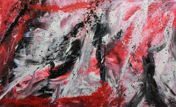 Großes abstraktes Acrylbild modernes Gemälde