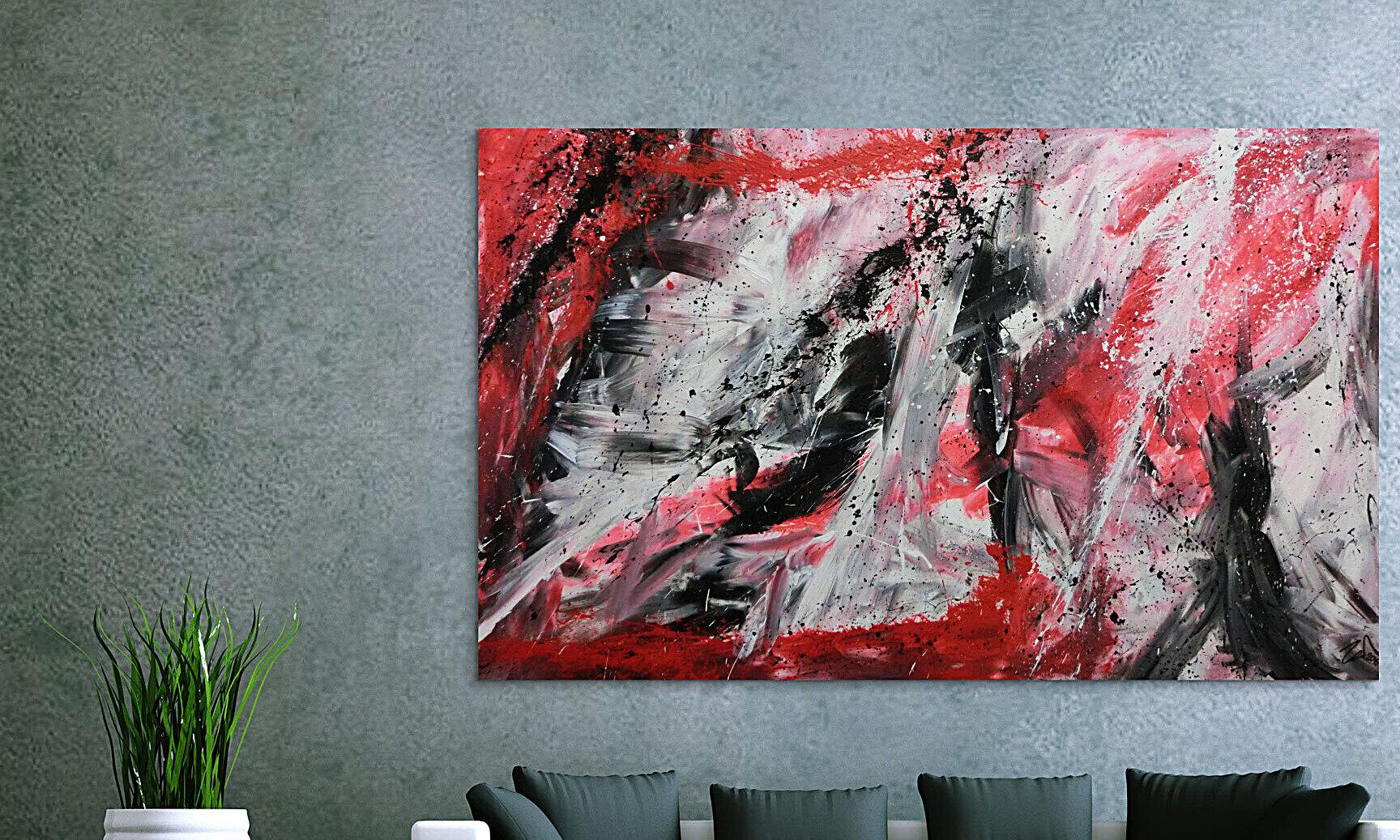 Großes abstraktes Acrylbild modernes Gemälde