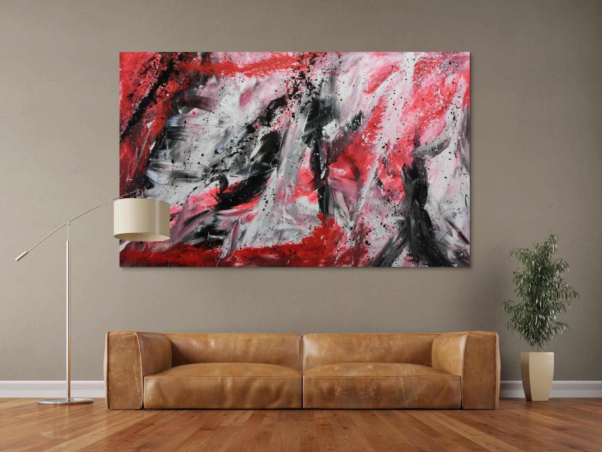 Großes abstraktes Acrylbild modernes Gemälde