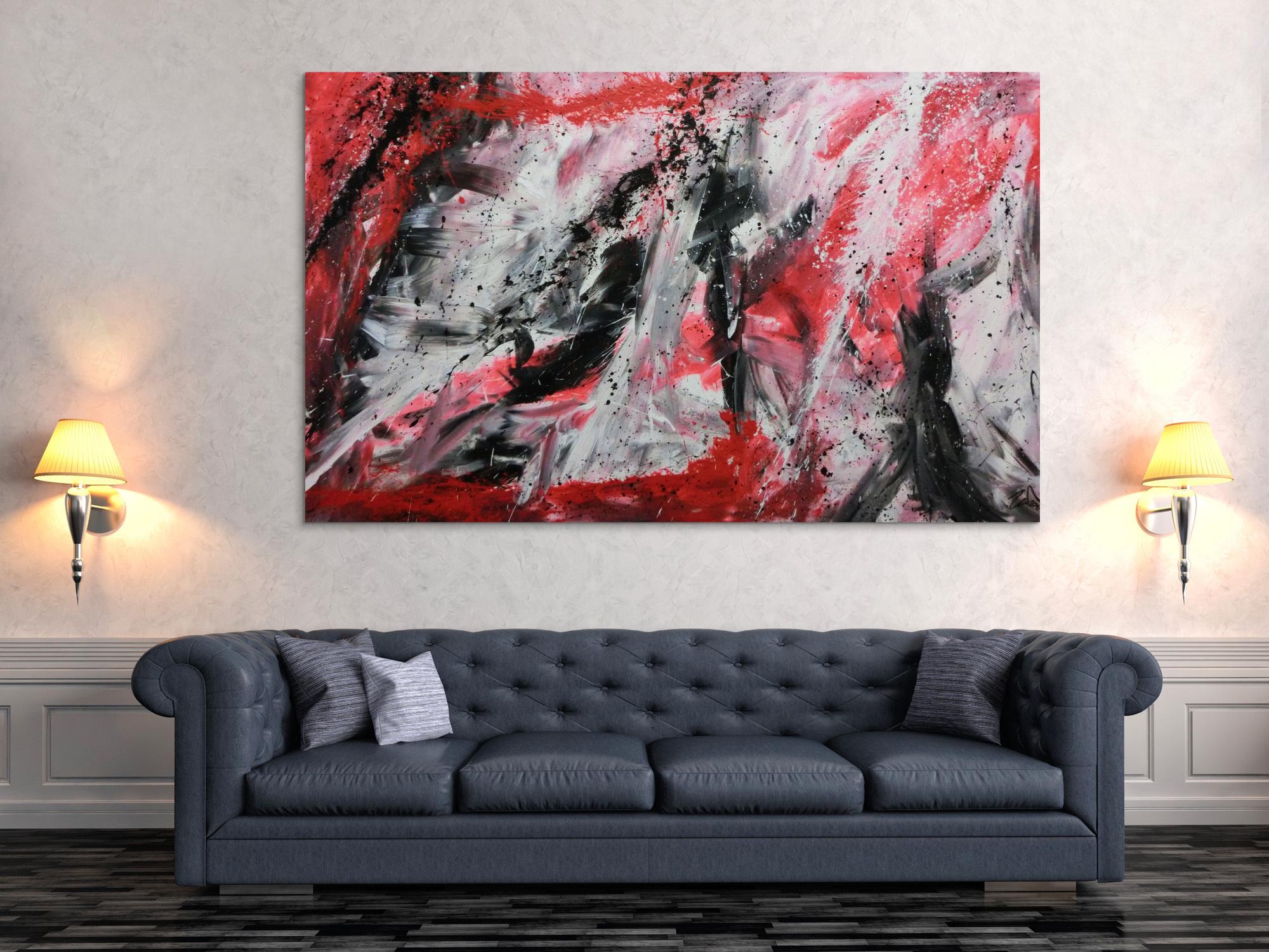 Großes abstraktes Acrylbild modernes Gemälde