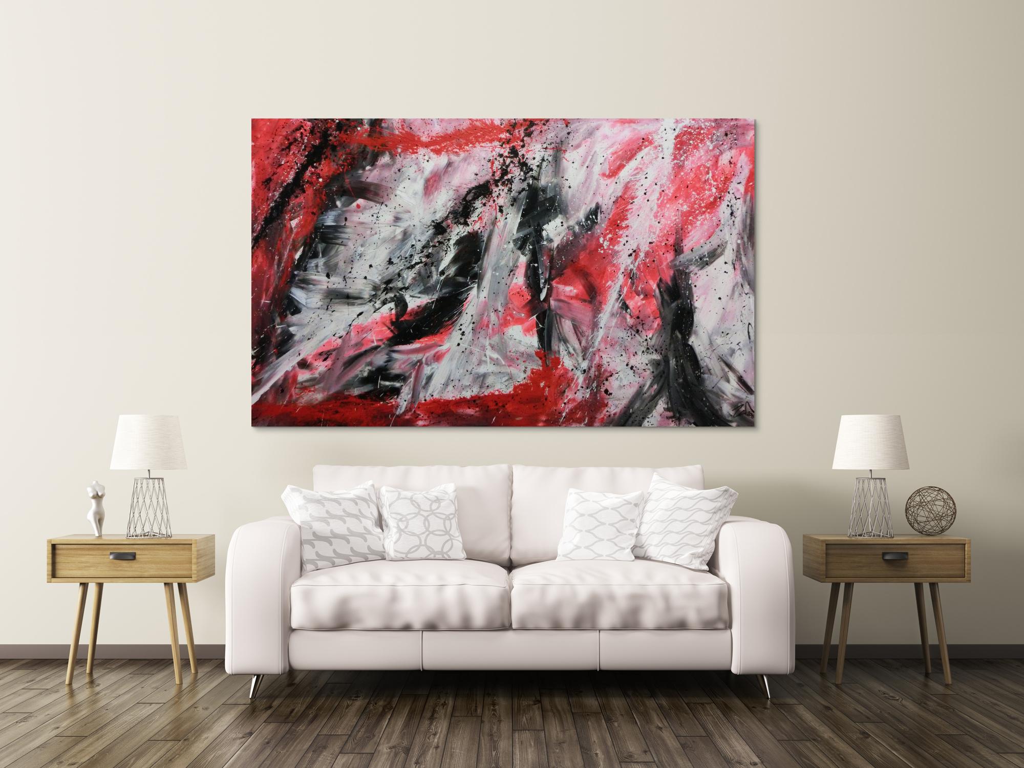 Großes abstraktes Acrylbild modernes Gemälde