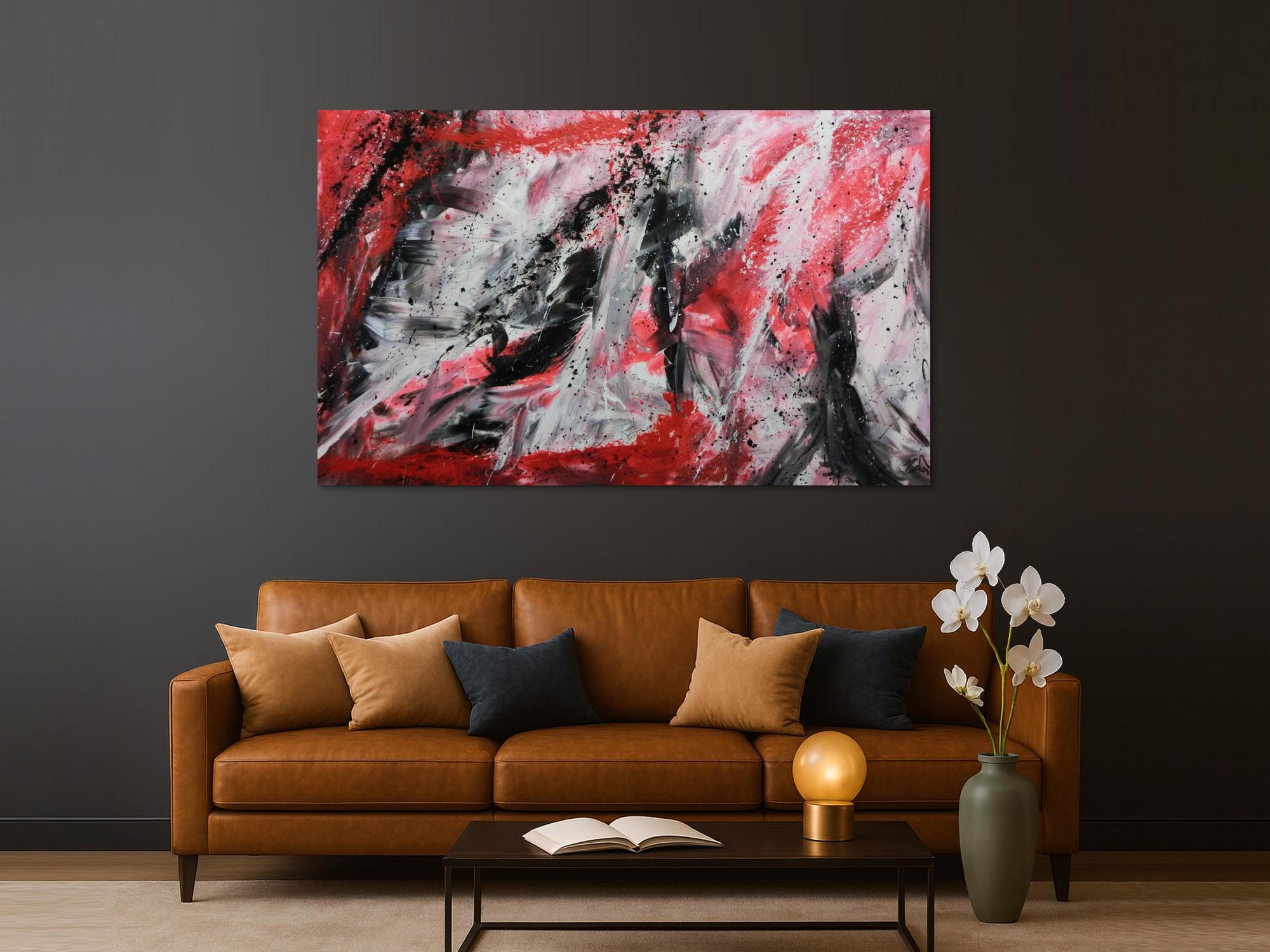 Großes abstraktes Acrylbild modernes Gemälde