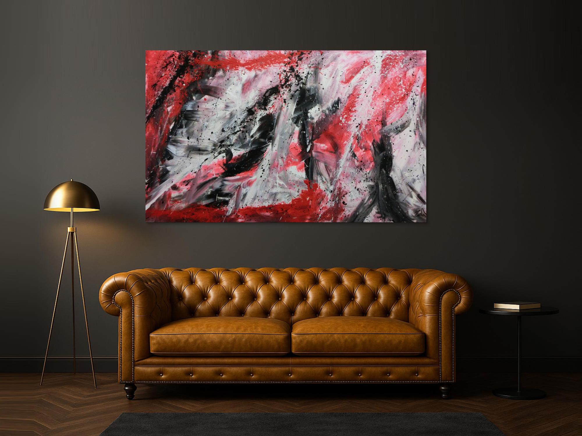 Großes abstraktes Acrylbild modernes Gemälde