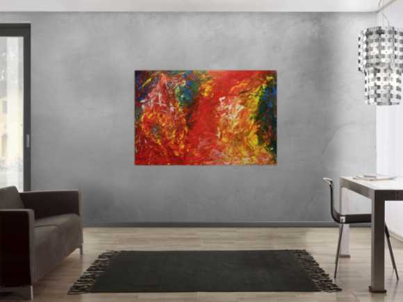 Modernes buntes Acrylbemälde abstrakt viele Farben
