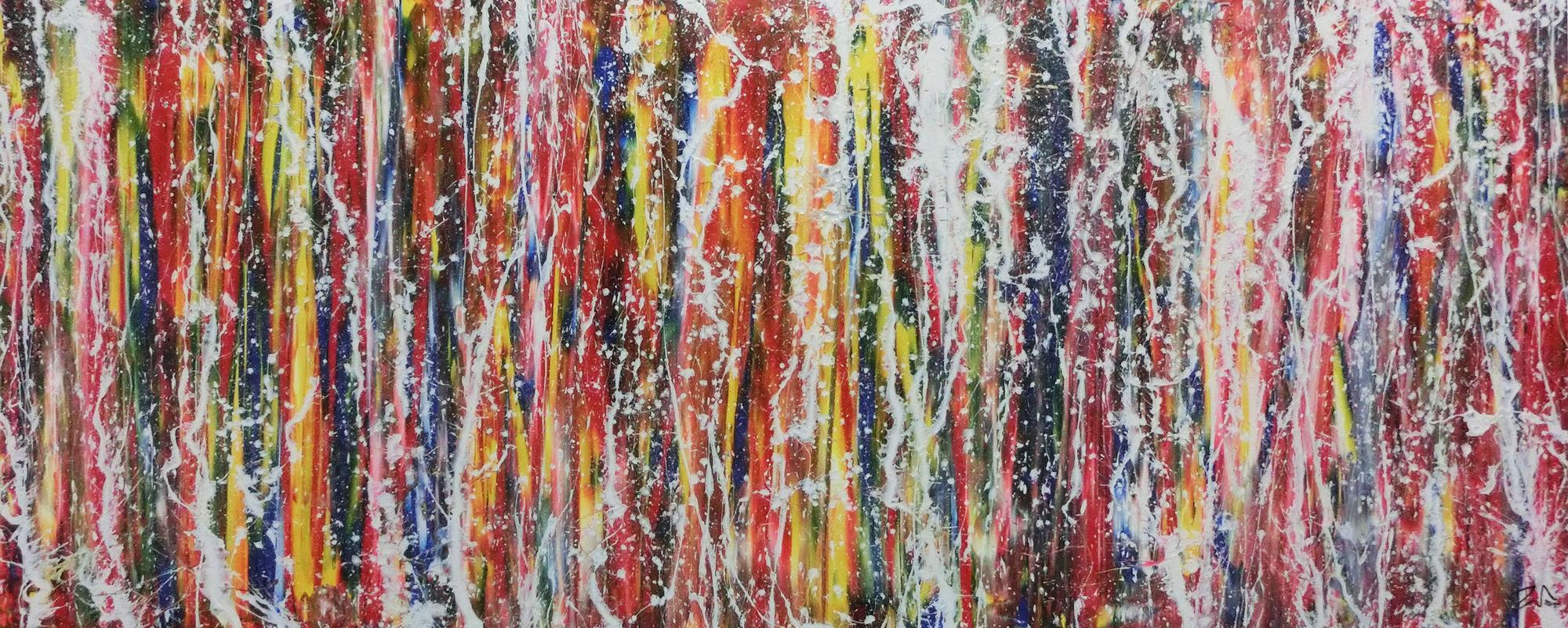 Abstraktes Acrylbild bunt modern