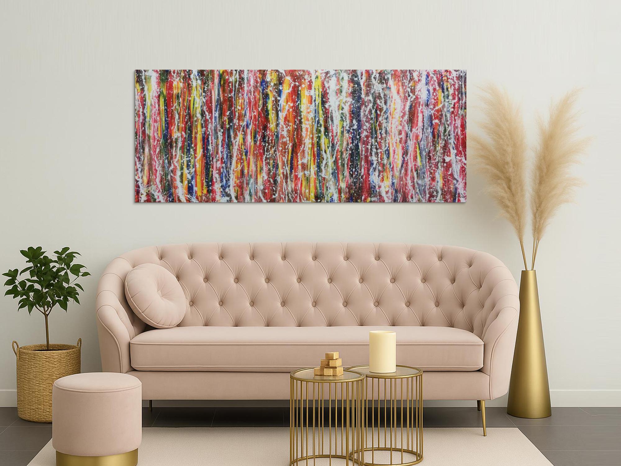 Abstraktes Acrylbild bunt modern