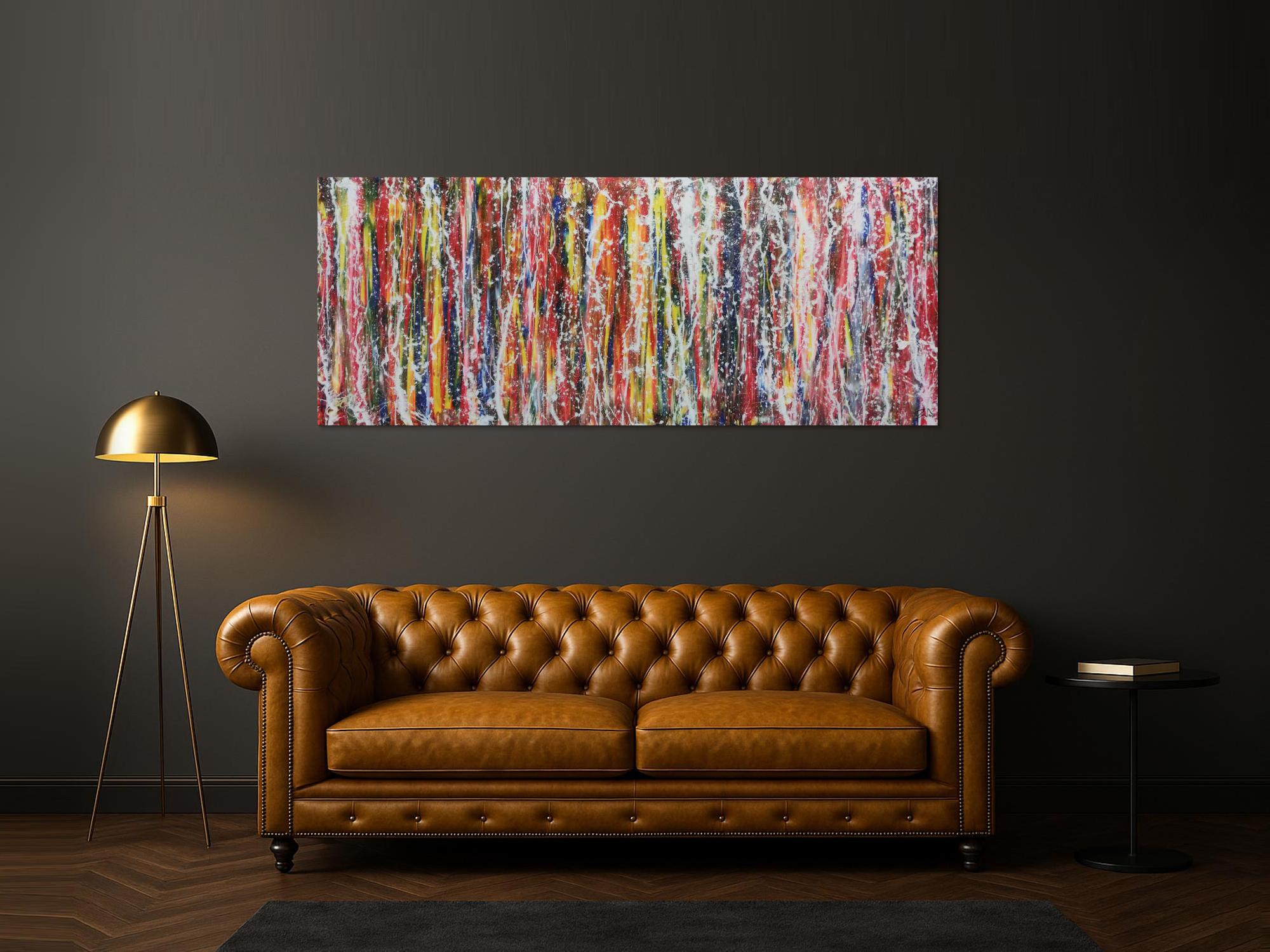 Abstraktes Acrylbild bunt modern