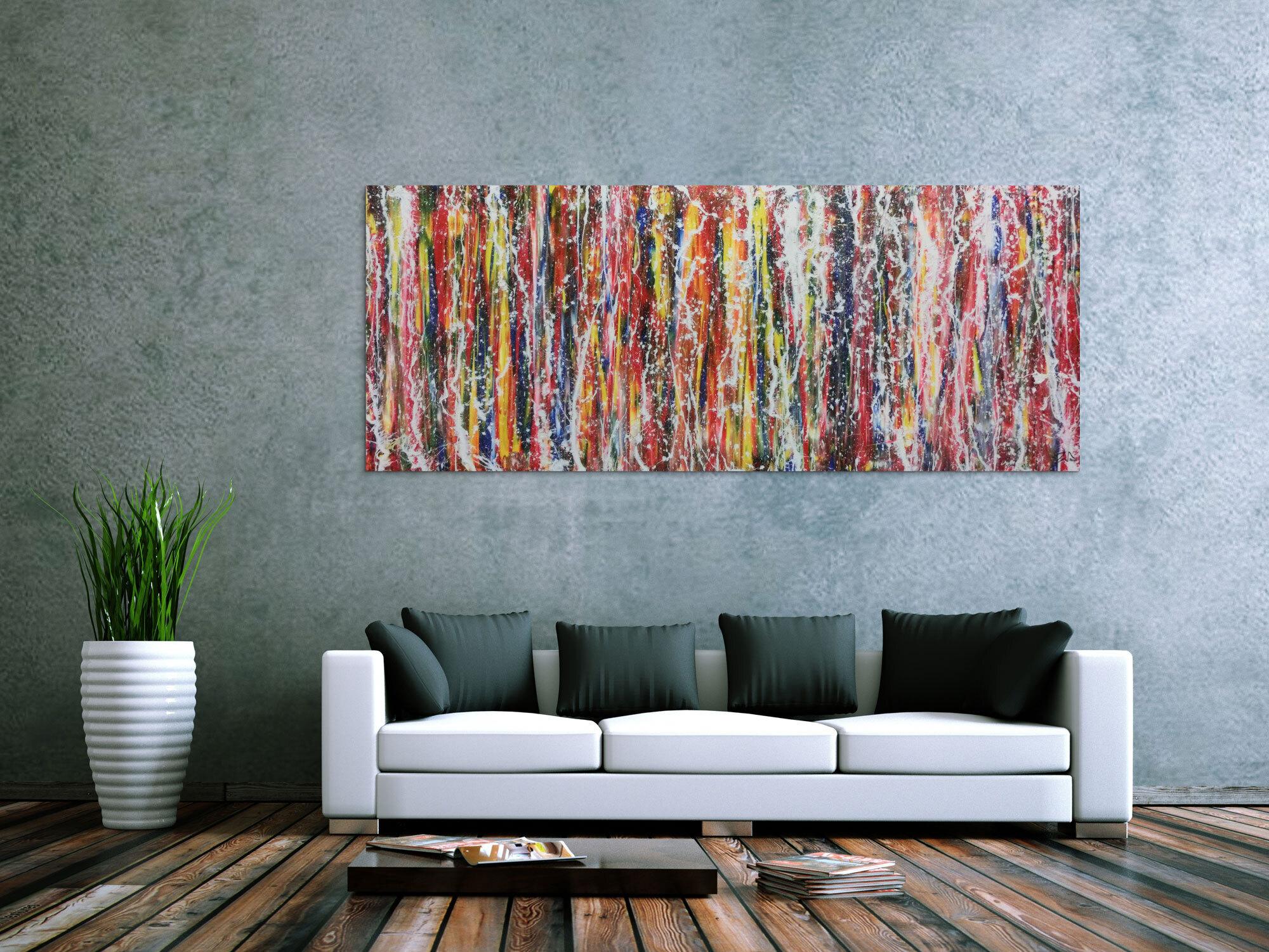 Abstraktes Acrylbild bunt modern