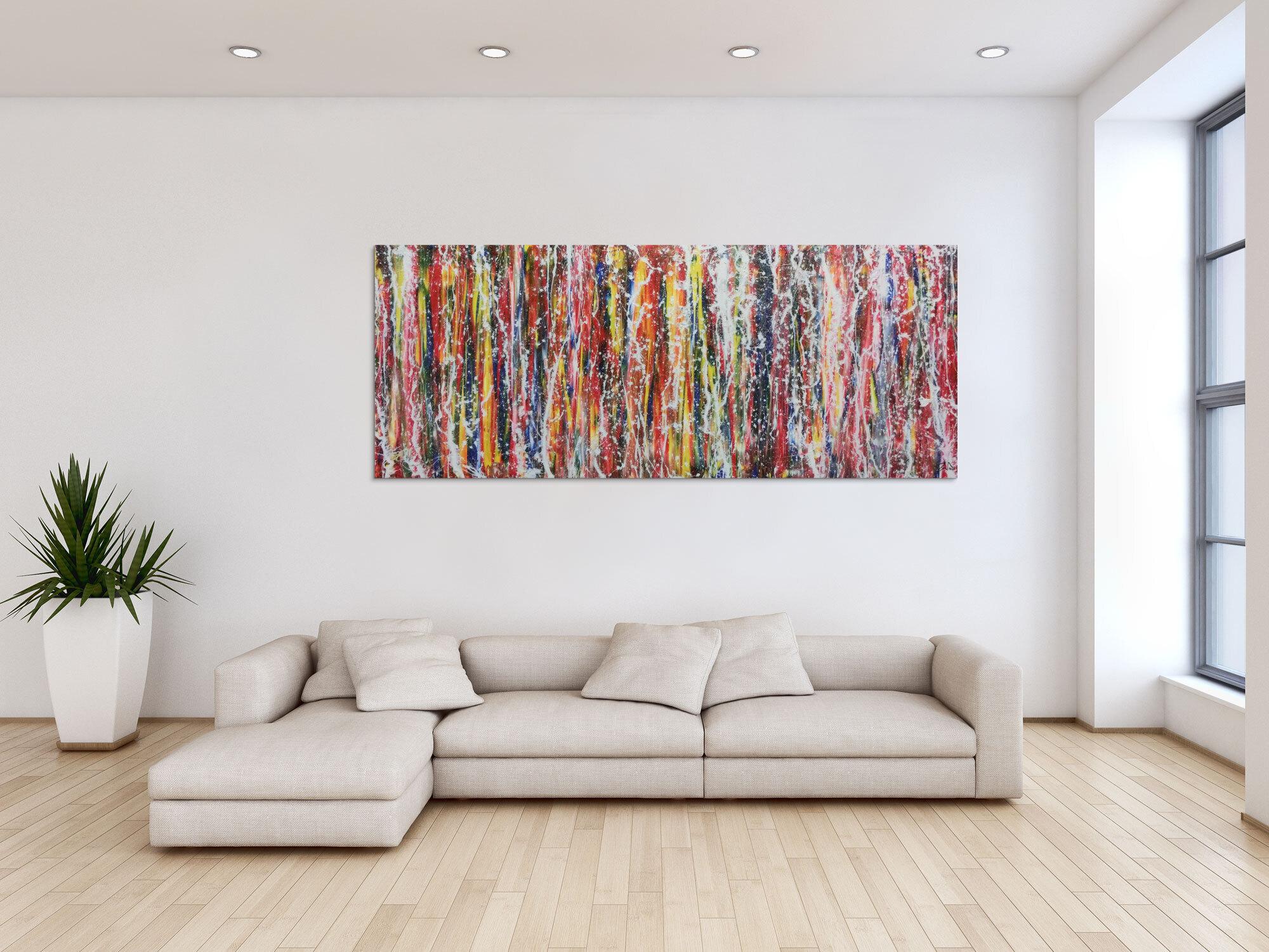 Abstraktes Acrylbild bunt modern