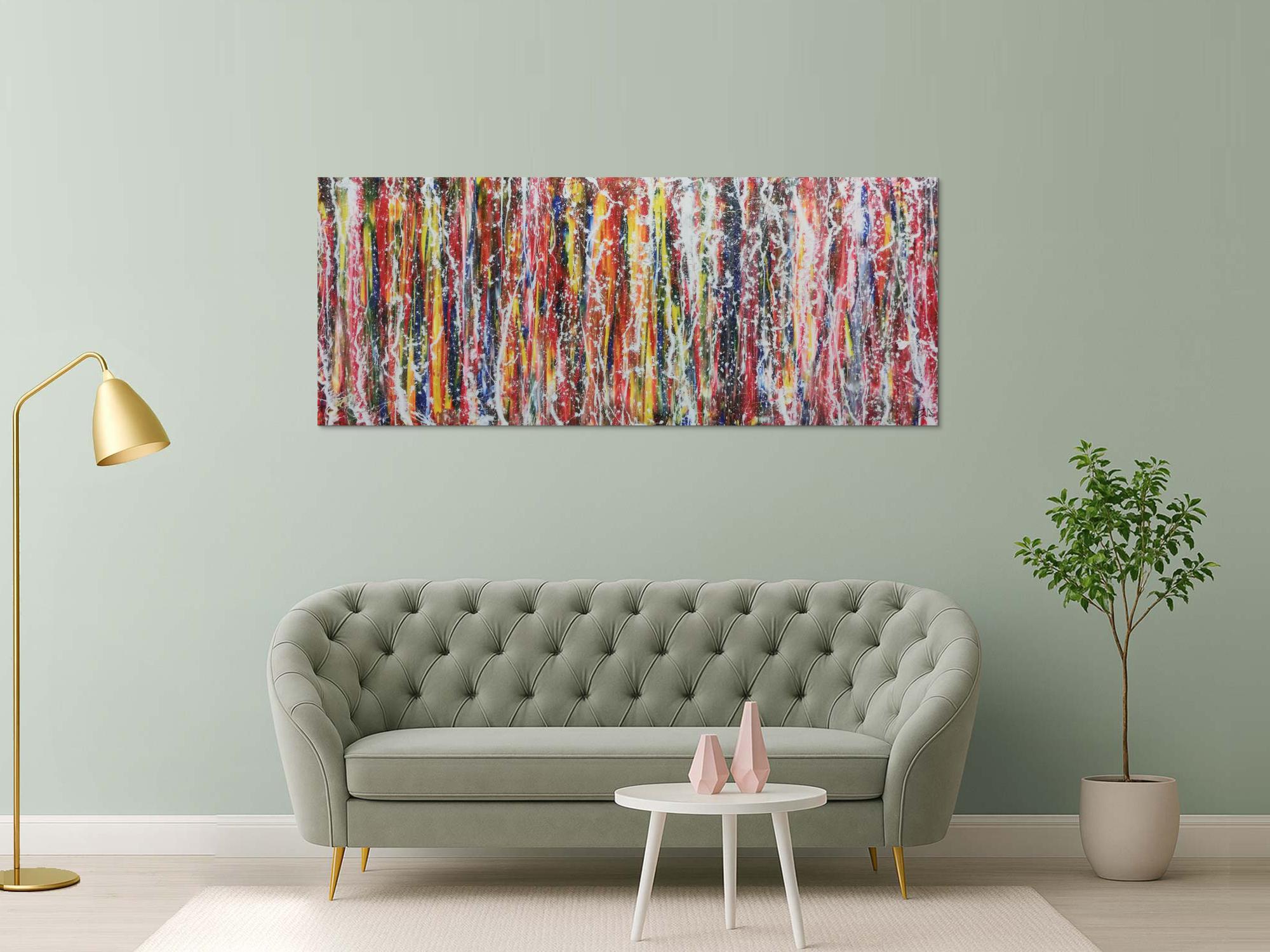 Abstraktes Acrylbild bunt modern