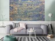 Schlichtes Acrylbild in blau weiß modern