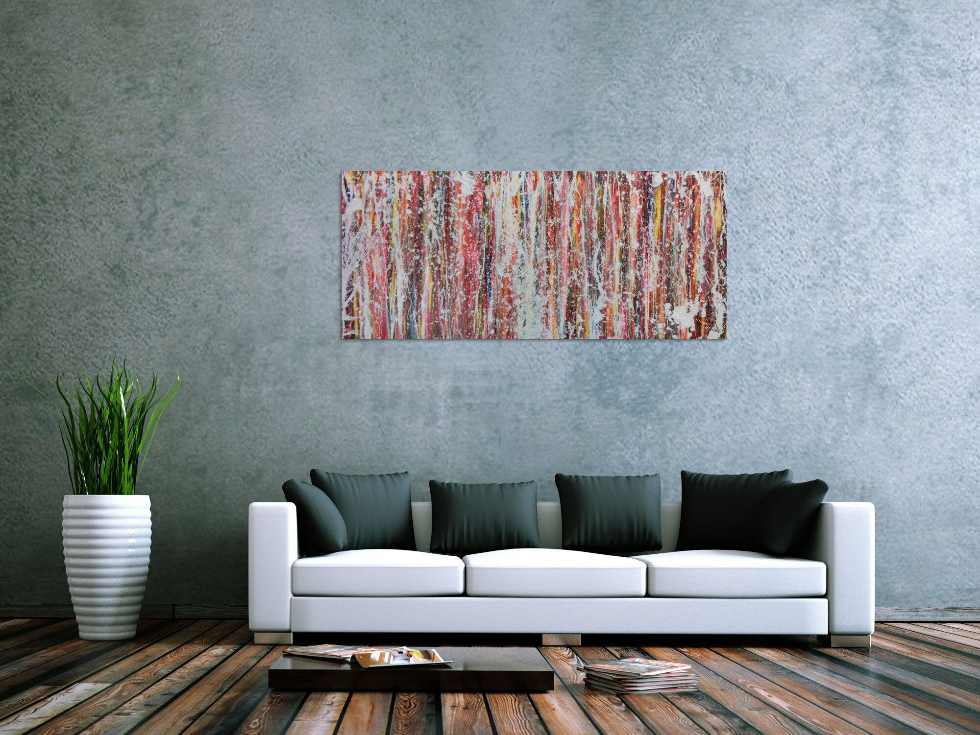 Buntes Acrylbild modern abstrakt viele Faben