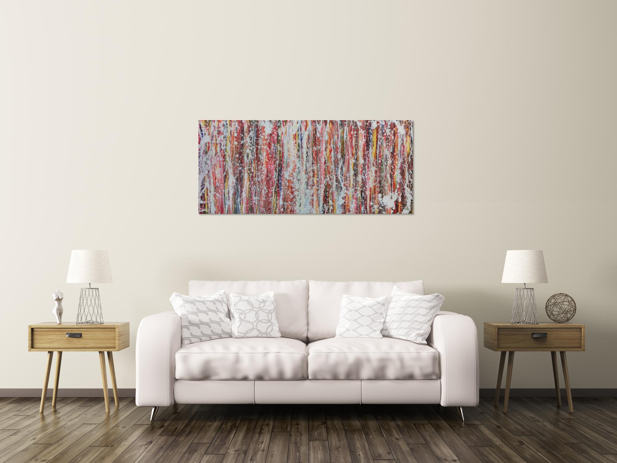 Buntes Acrylbild modern abstrakt viele Faben