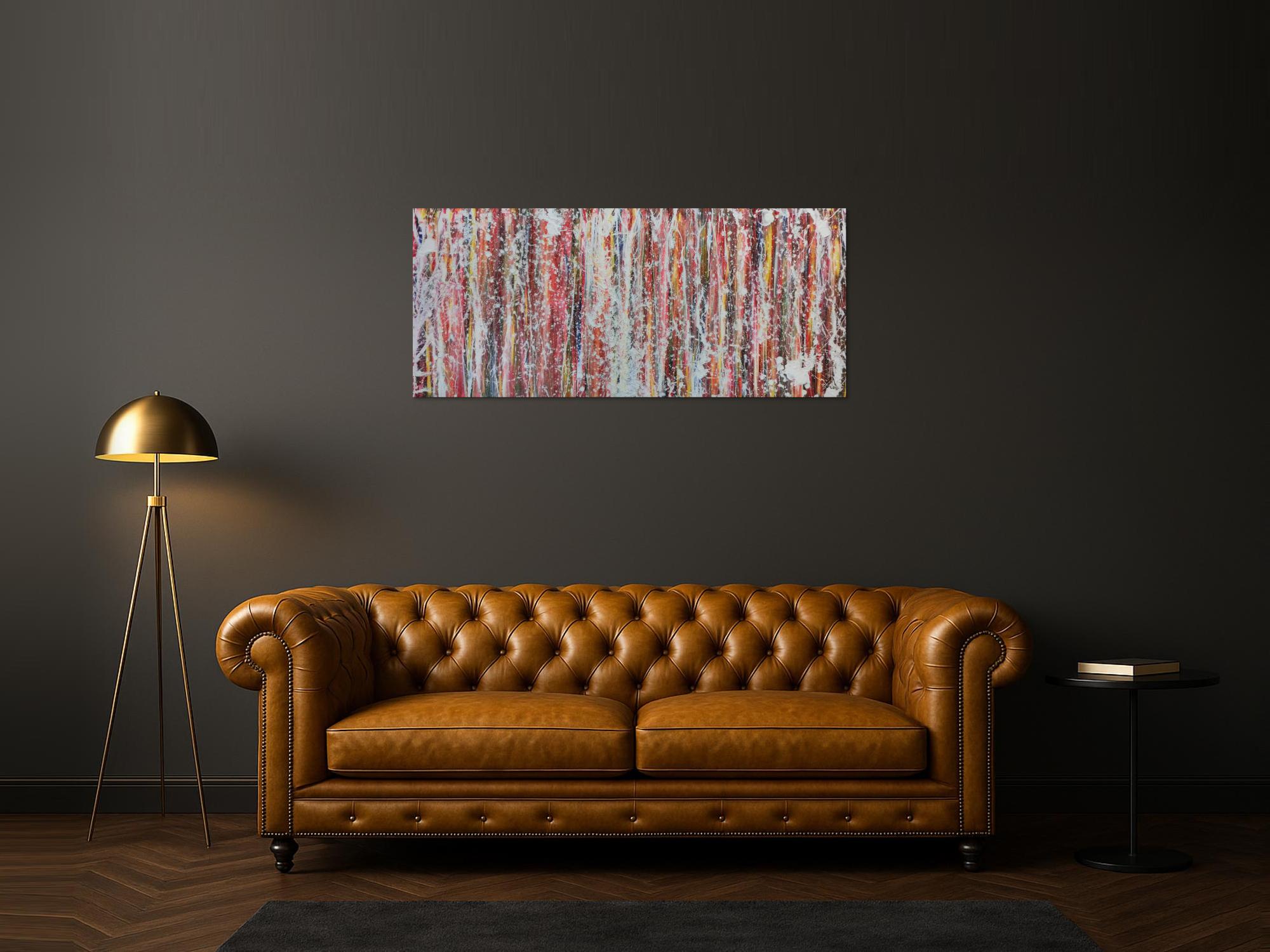 Buntes Acrylbild modern abstrakt viele Faben