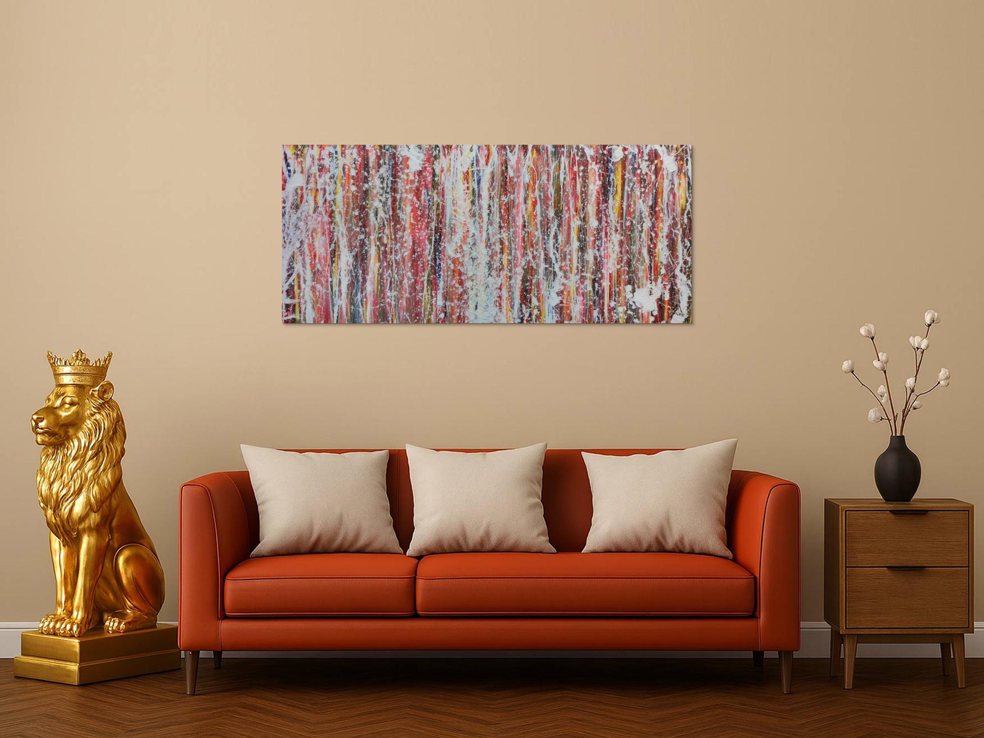 Buntes Acrylbild modern abstrakt viele Faben