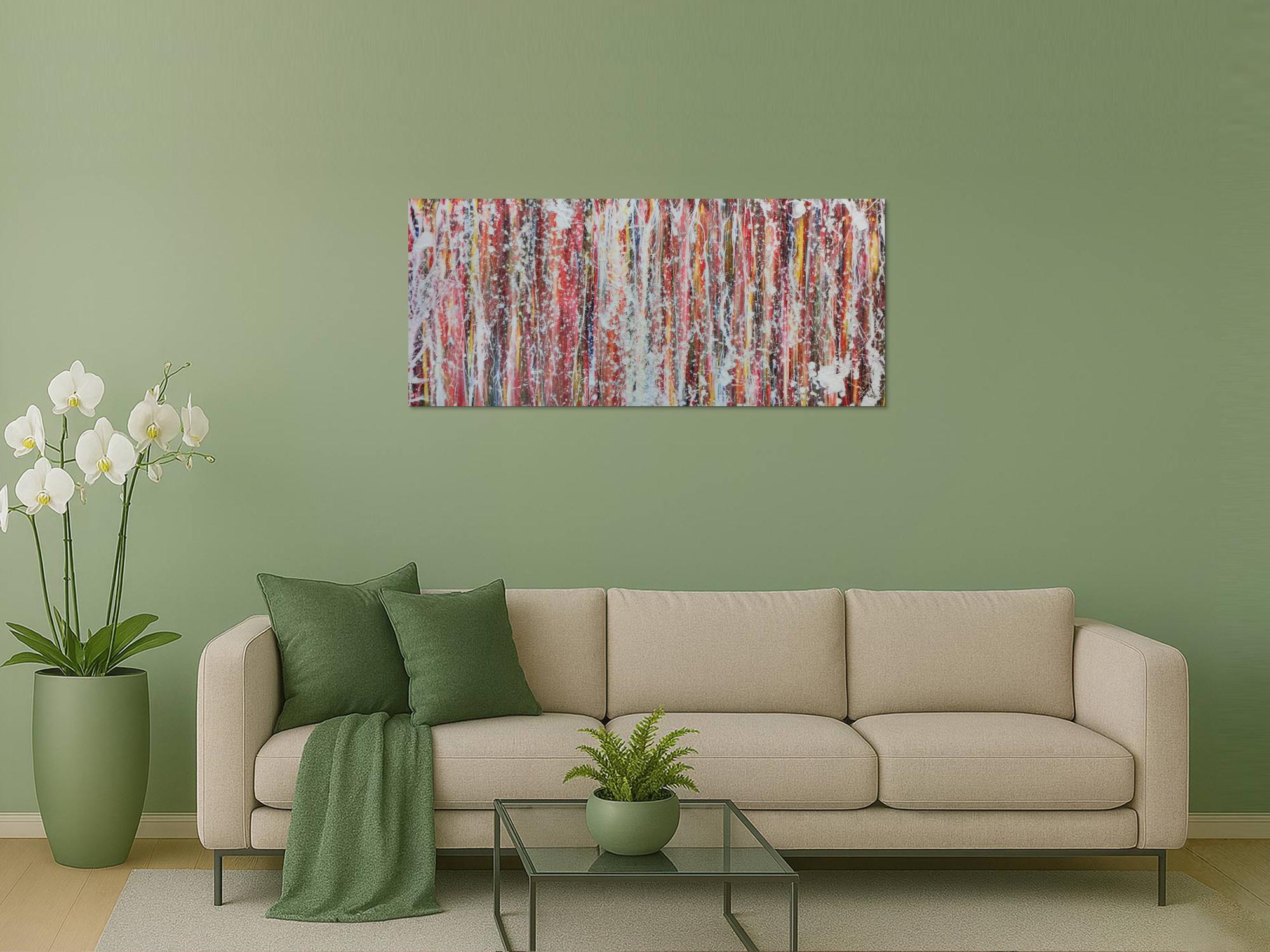 Buntes Acrylbild modern abstrakt viele Faben