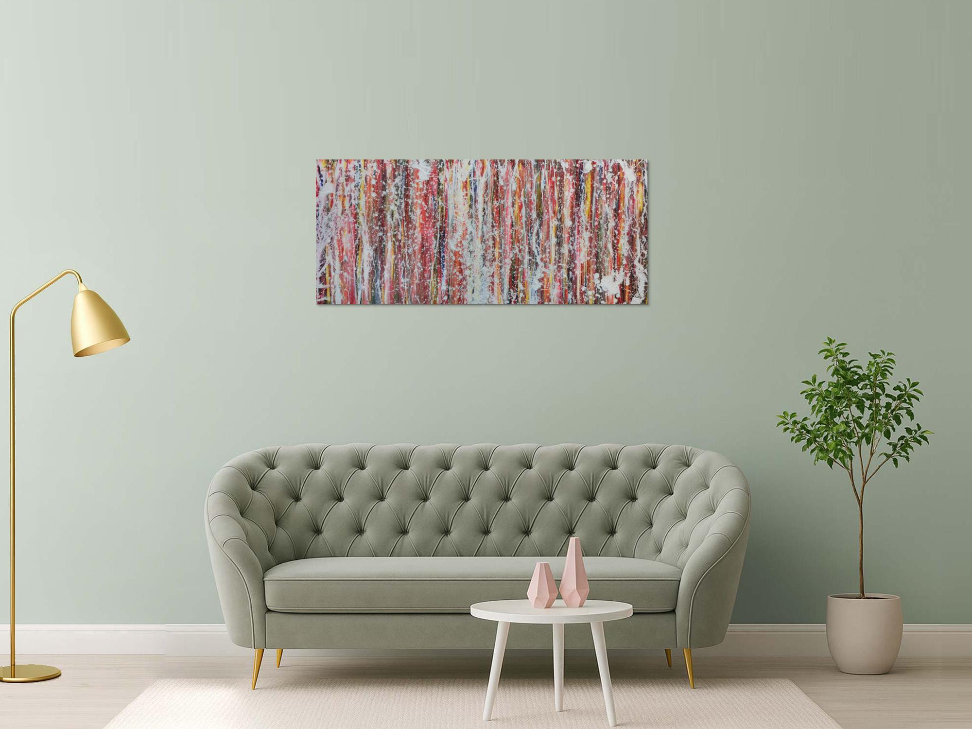 Buntes Acrylbild modern abstrakt viele Faben