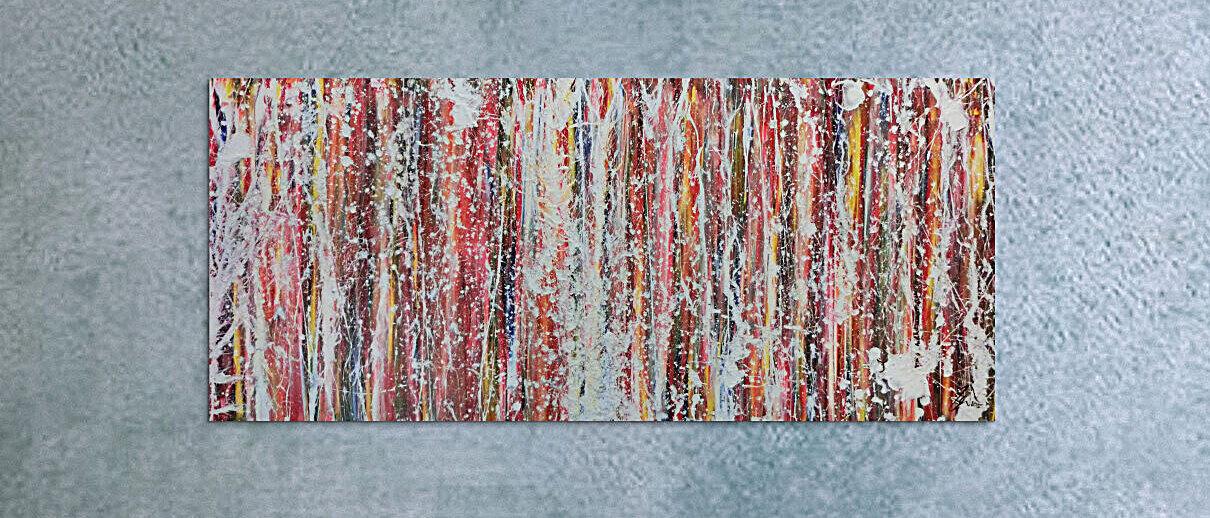 Buntes Acrylbild modern abstrakt viele Faben