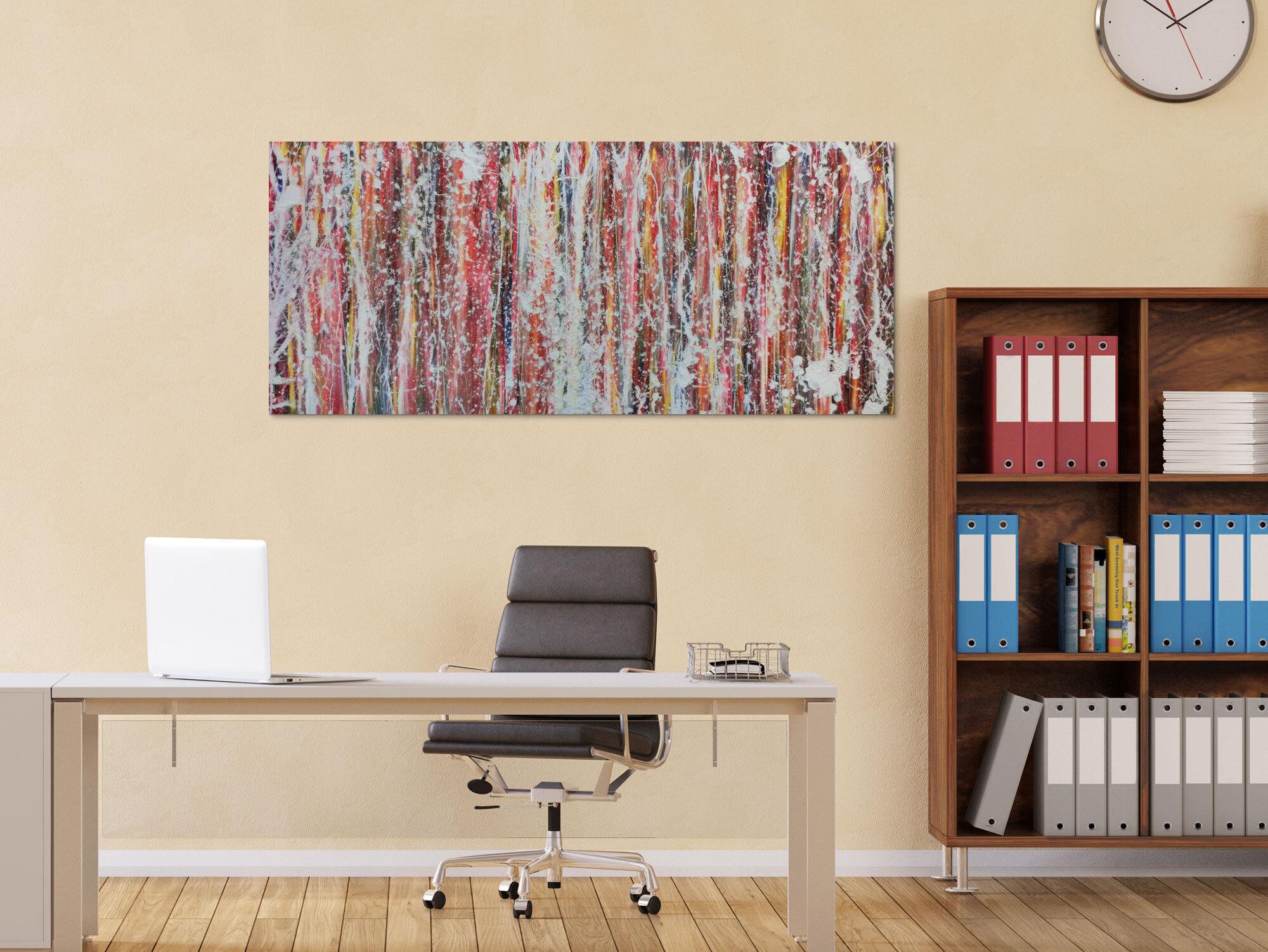 Buntes Acrylbild modern abstrakt viele Faben