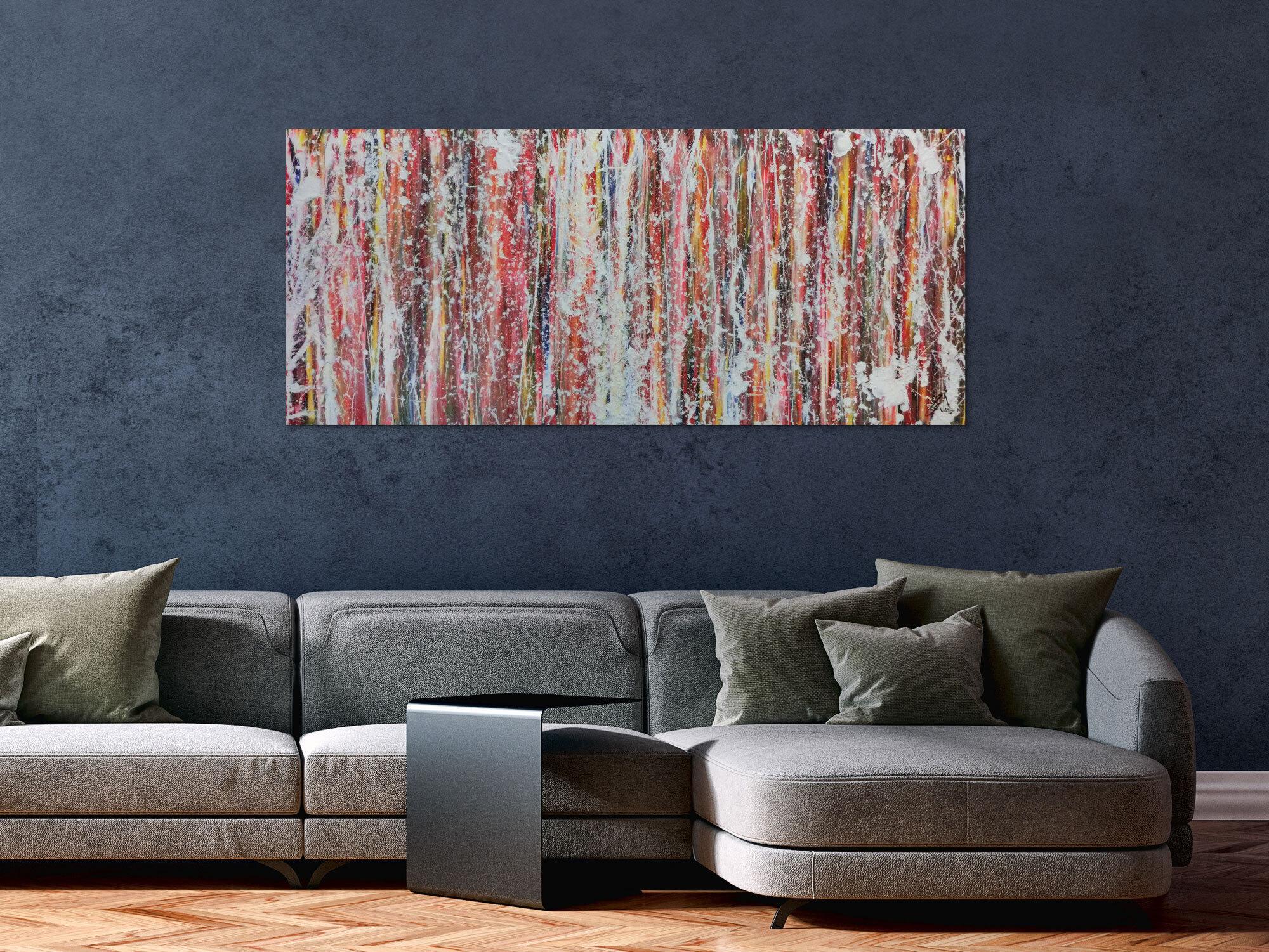 Buntes Acrylbild modern abstrakt viele Faben