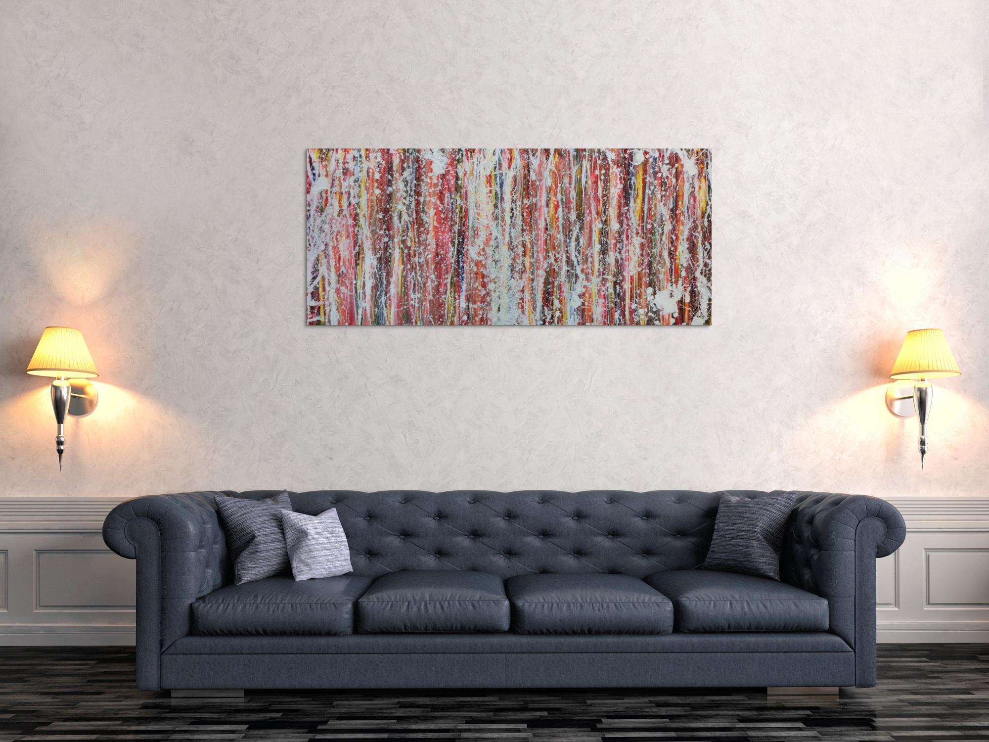 Buntes Acrylbild modern abstrakt viele Faben