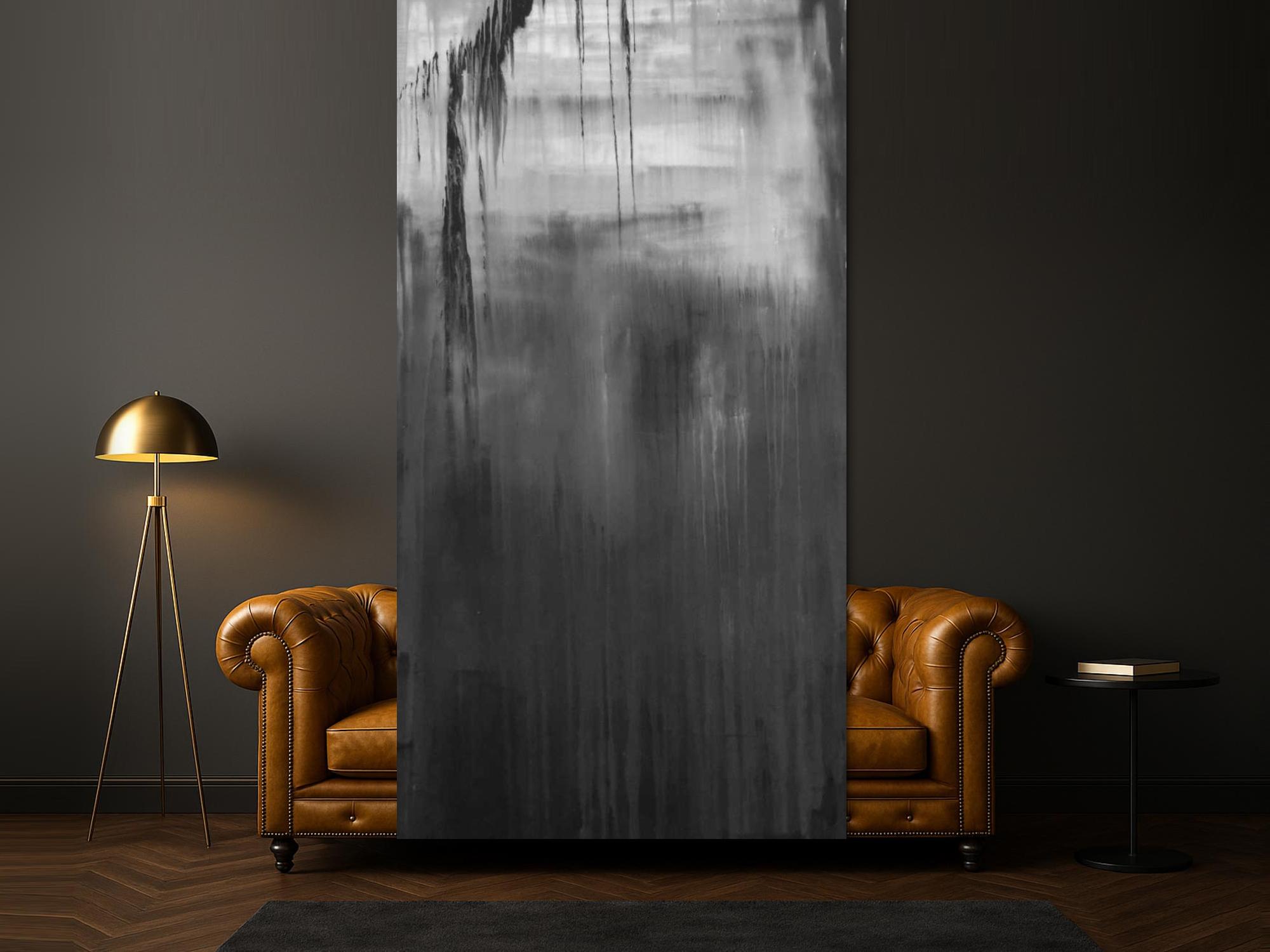 Abstrakes Acrylgemälde dunkel