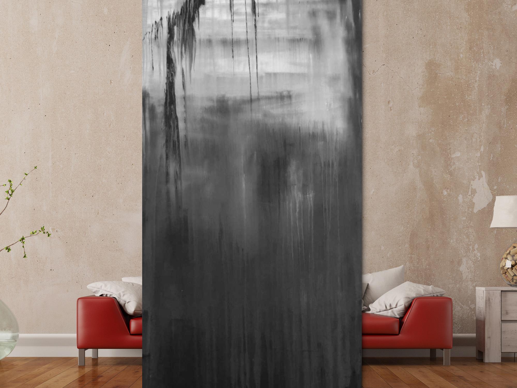 Abstrakes Acrylgemälde dunkel