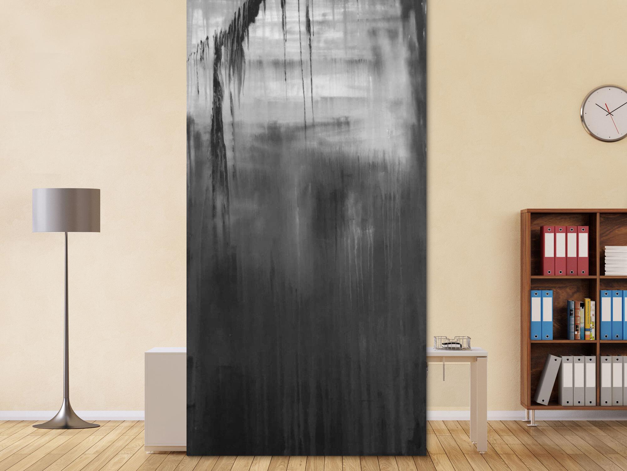 Abstrakes Acrylgemälde dunkel