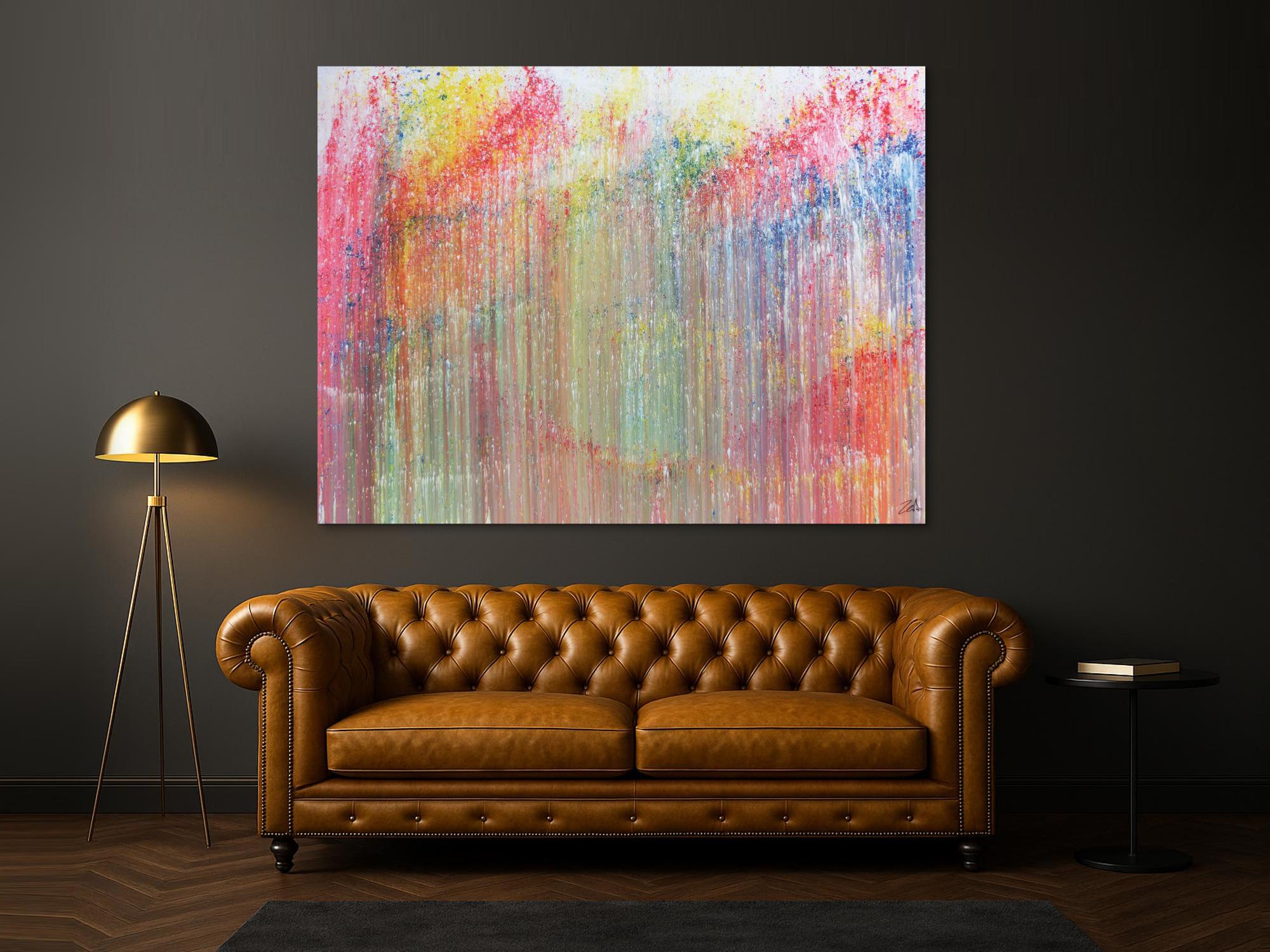 Buntes Acrylbild abstrakt modern und bunt mit vielen Farben