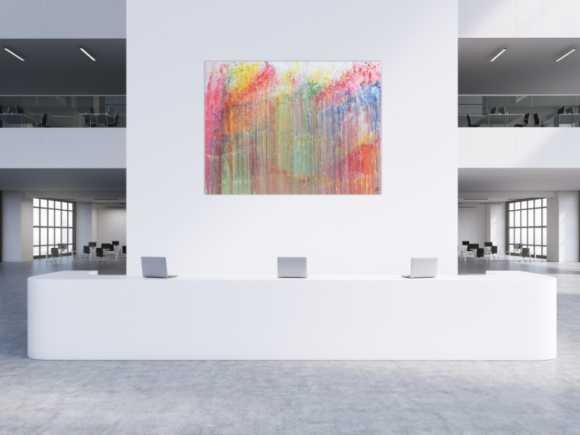 Buntes Acrylbild abstrakt modern und bunt mit vielen Farben