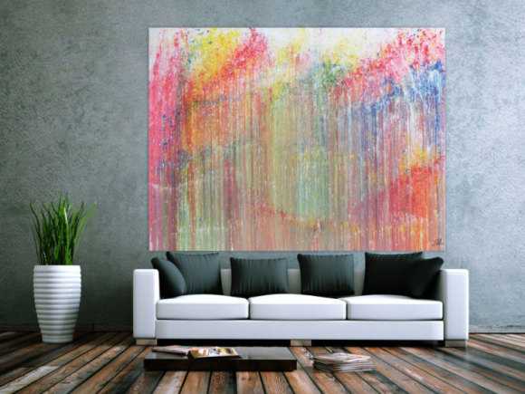 Buntes Acrylbild abstrakt modern und bunt mit vielen Farben