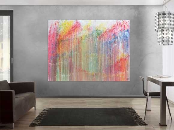 Buntes Acrylbild abstrakt modern und bunt mit vielen Farben