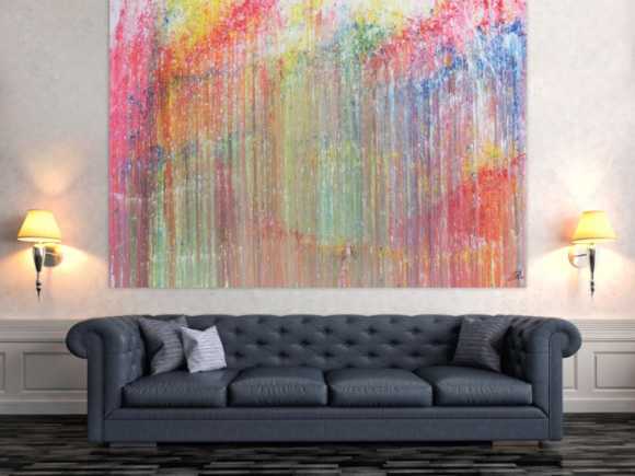 Buntes Acrylbild abstrakt modern und bunt mit vielen Farben