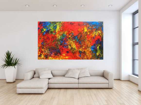 Abstraktes Acrylgemälde bunt modern speziell