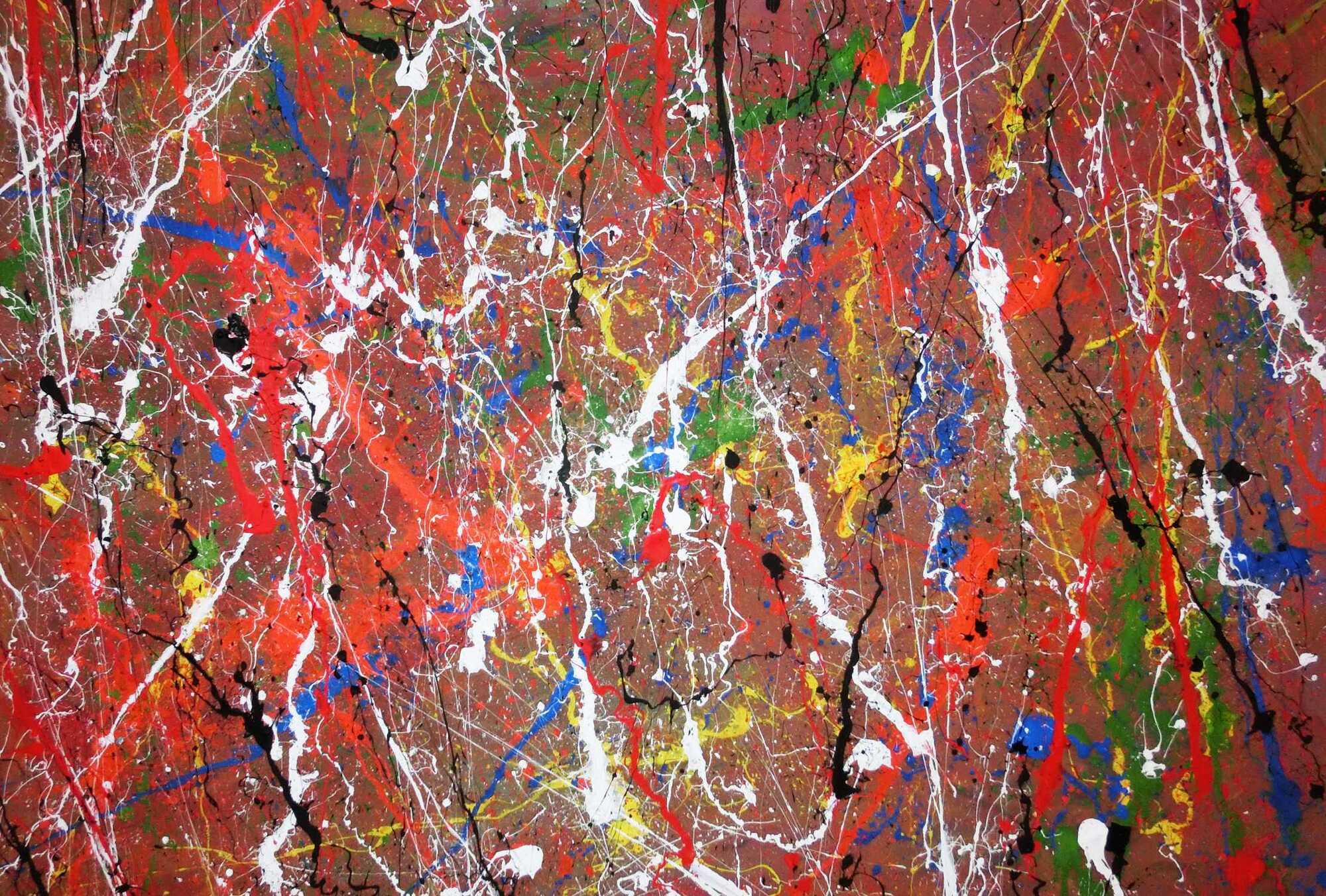 Abstraktes Acrylbild bunt & modern
