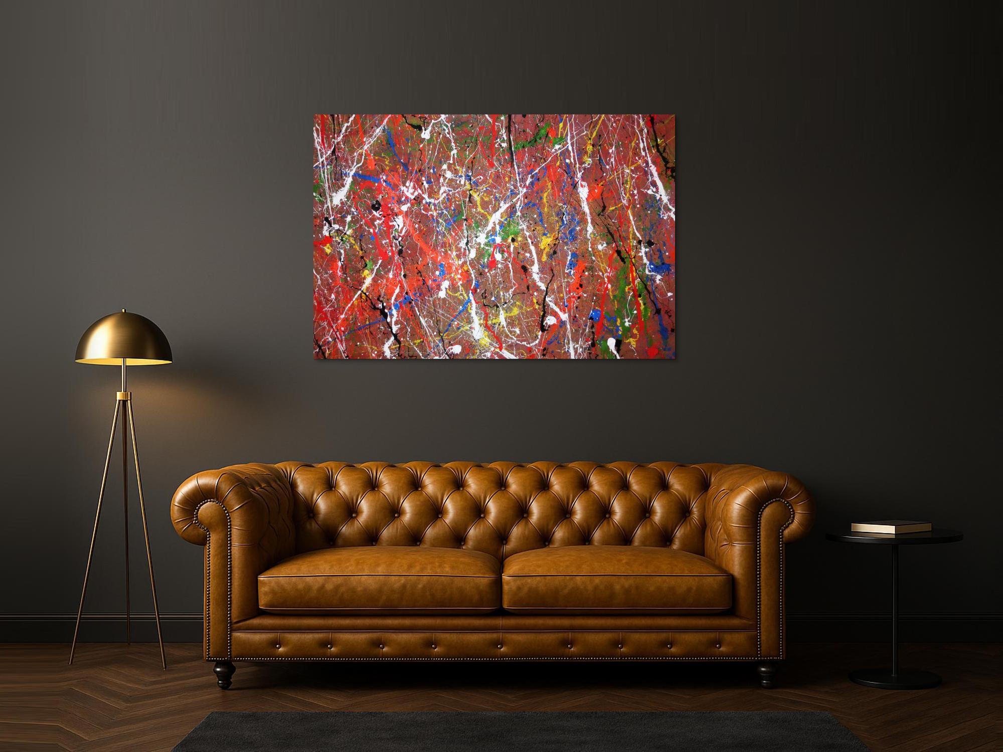 Abstraktes Acrylbild bunt & modern