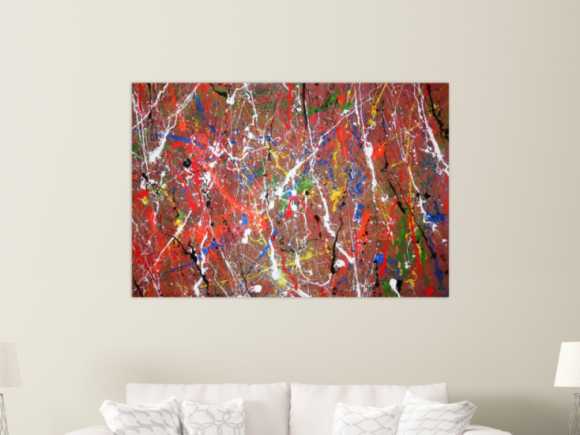 Abstraktes Acrylbild bunt & modern