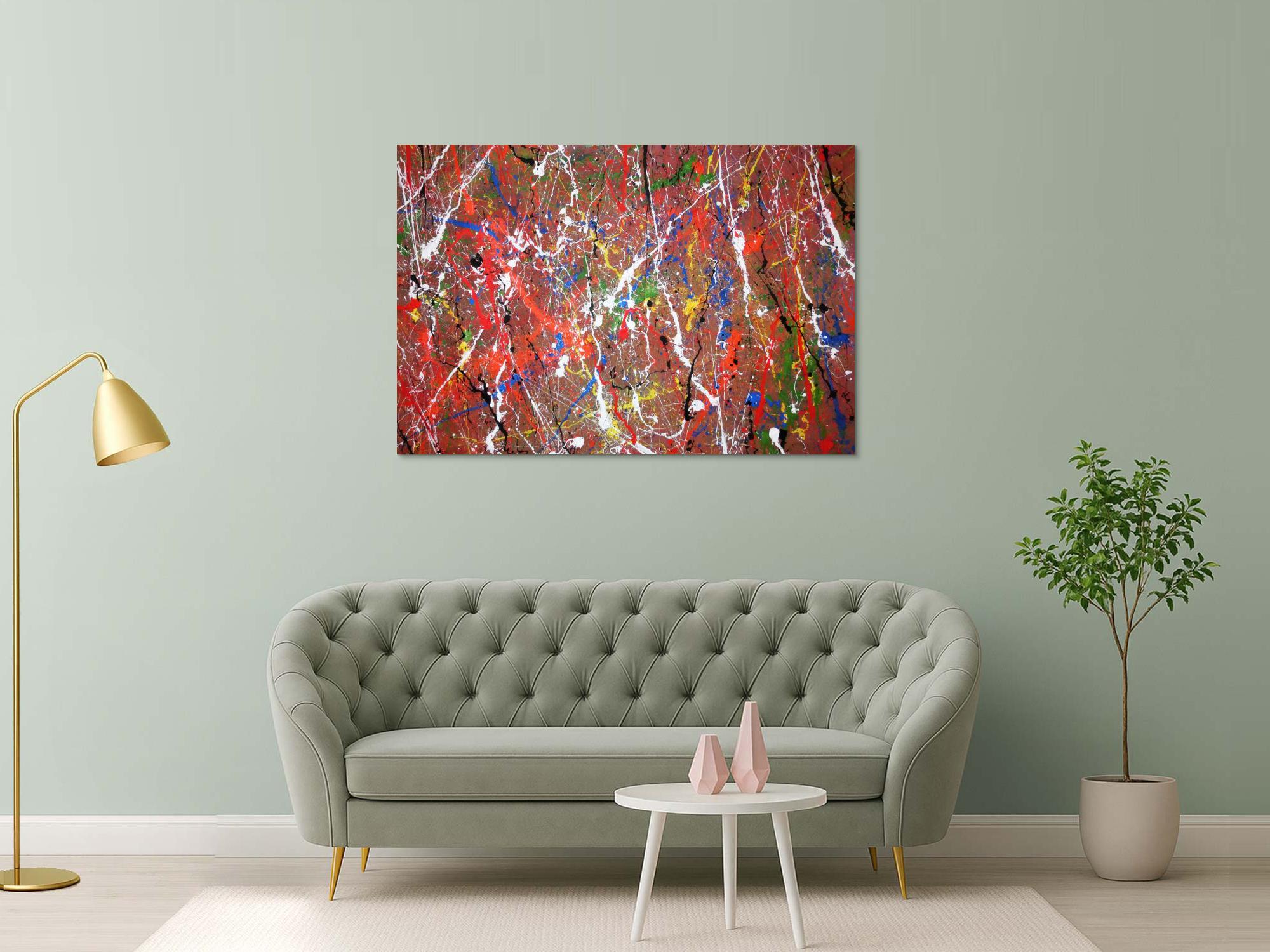 Abstraktes Acrylbild bunt & modern