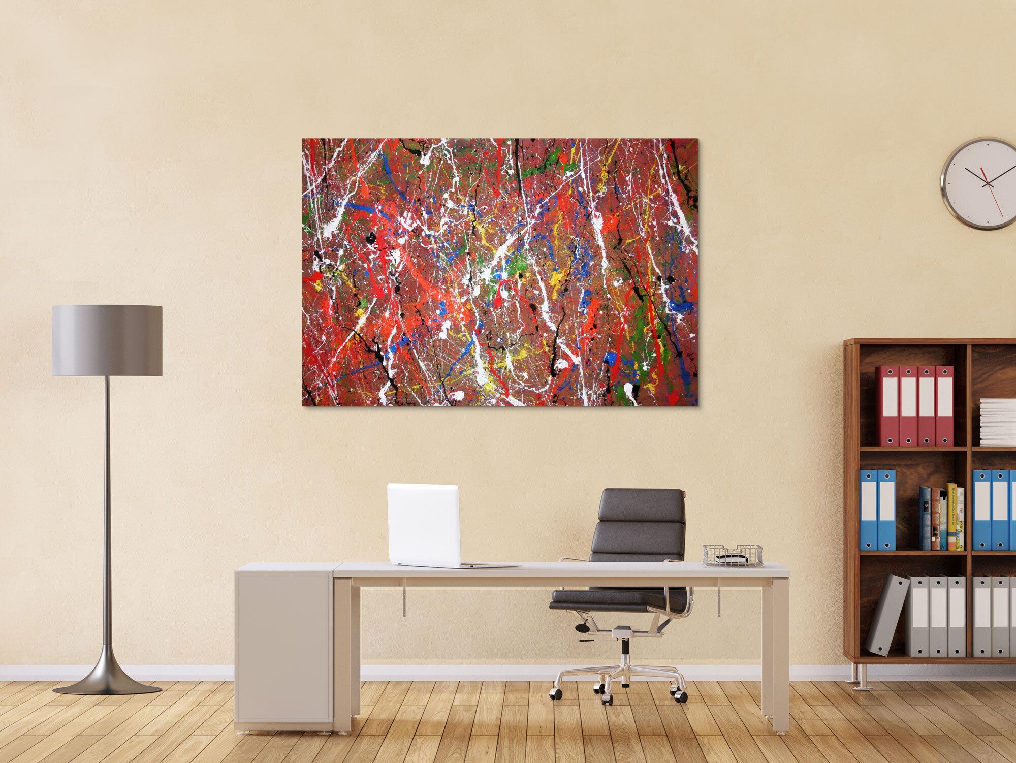 Abstraktes Acrylbild bunt & modern