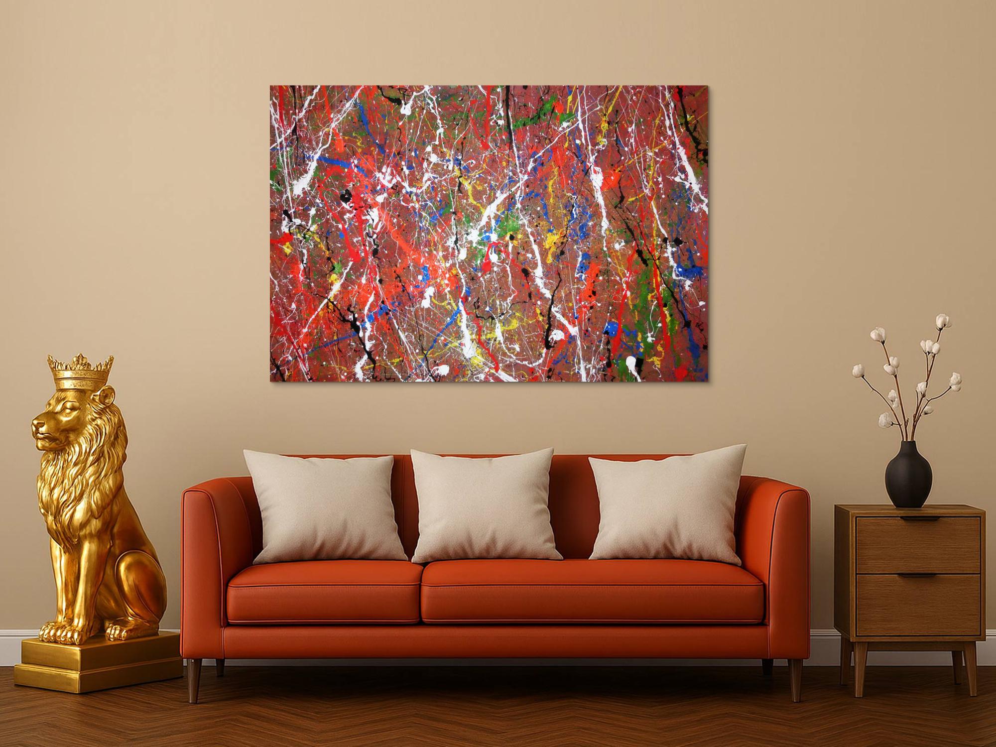 Abstraktes Acrylbild bunt & modern